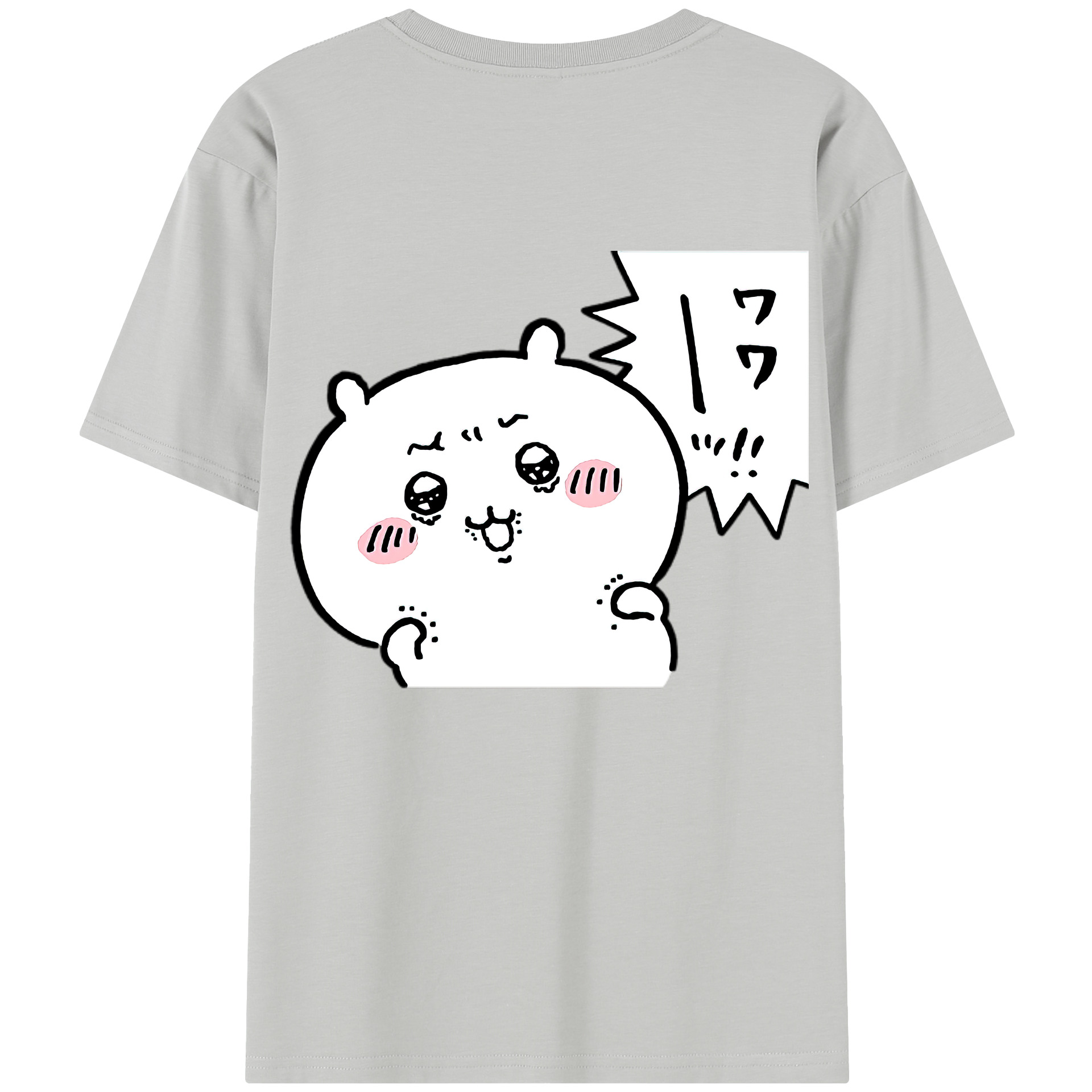 （画像用） ちいかわ ちいかわ Chii-kawa chiikawa 綿100％半袖Tシャツ（背面プリント）