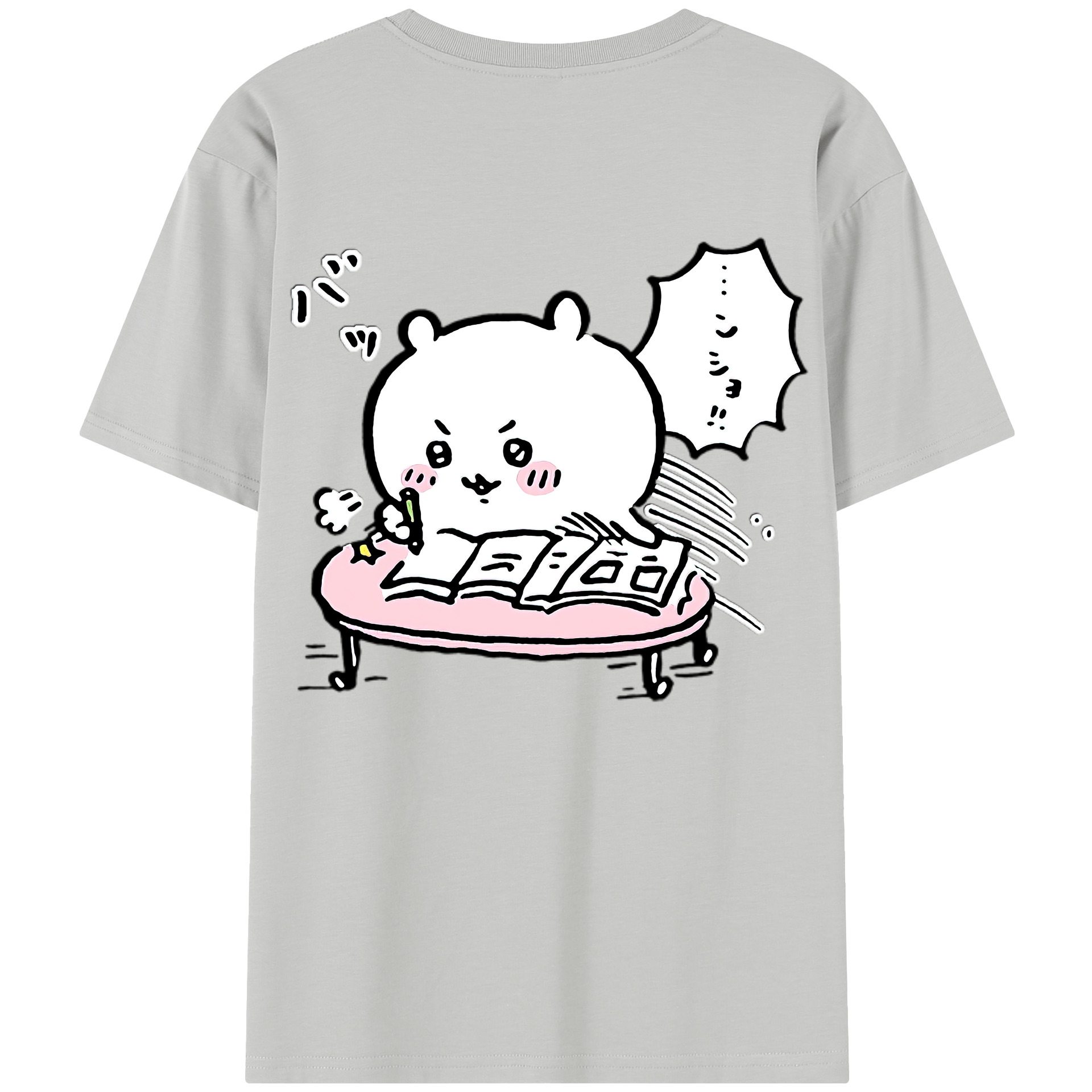 （画像用） ちいかわ ちいかわ Chii-kawa chiikawa 綿100％半袖Tシャツ（背面プリント）