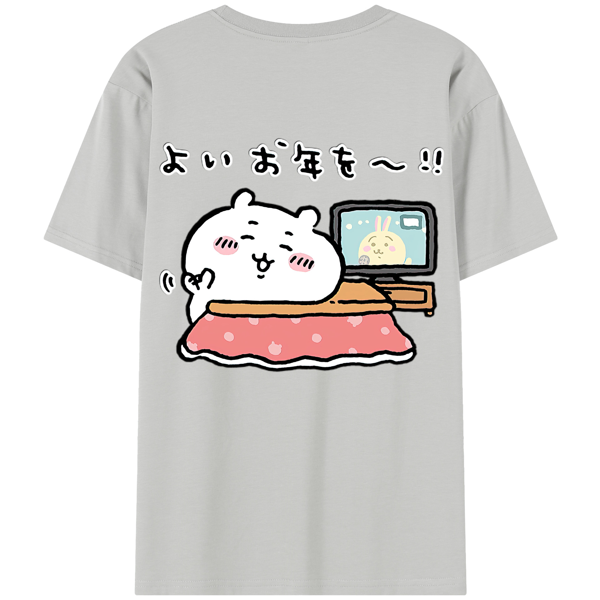 （画像用） ちいかわ ちいかわ Chii-kawa chiikawa 綿100％半袖Tシャツ（背面プリント）