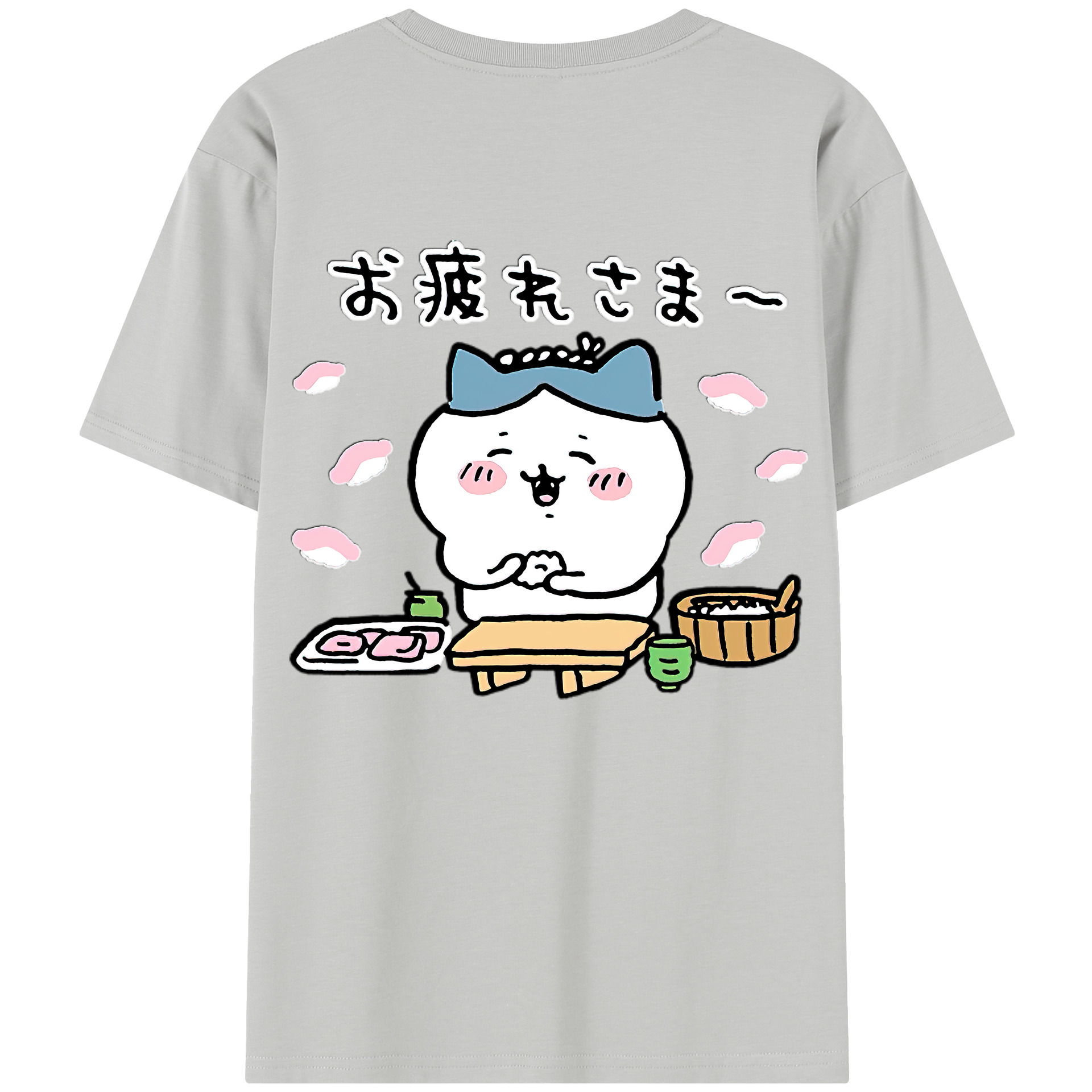 （画像用） ちいかわ ハチワレ Chii-kawa hachiware 綿100％半袖Tシャツ（背面プリント）