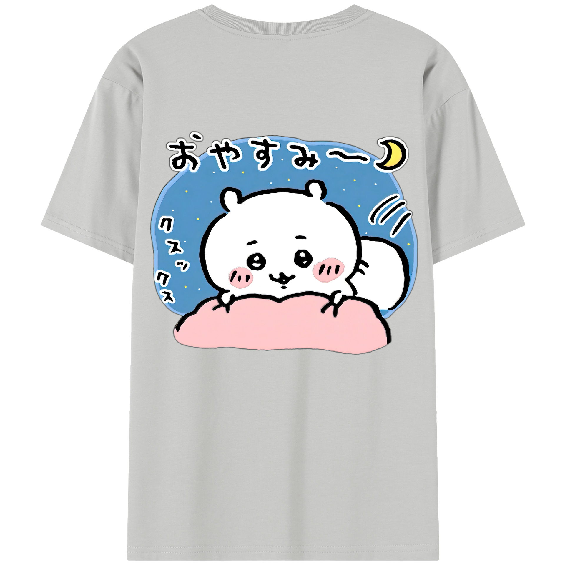 （画像用） ちいかわ ちいかわ Chii-kawa chiikawa 綿100％半袖Tシャツ（背面プリント）