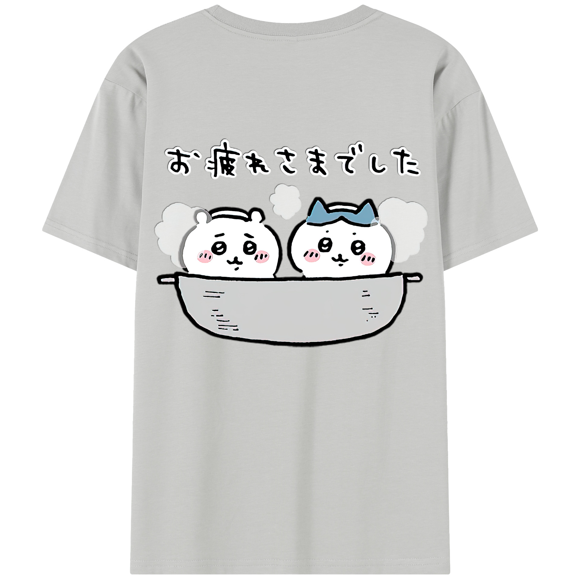 （画像用） ちいかわ ハチワレ Chii-kawa hachiware 綿100％半袖Tシャツ（背面プリント）