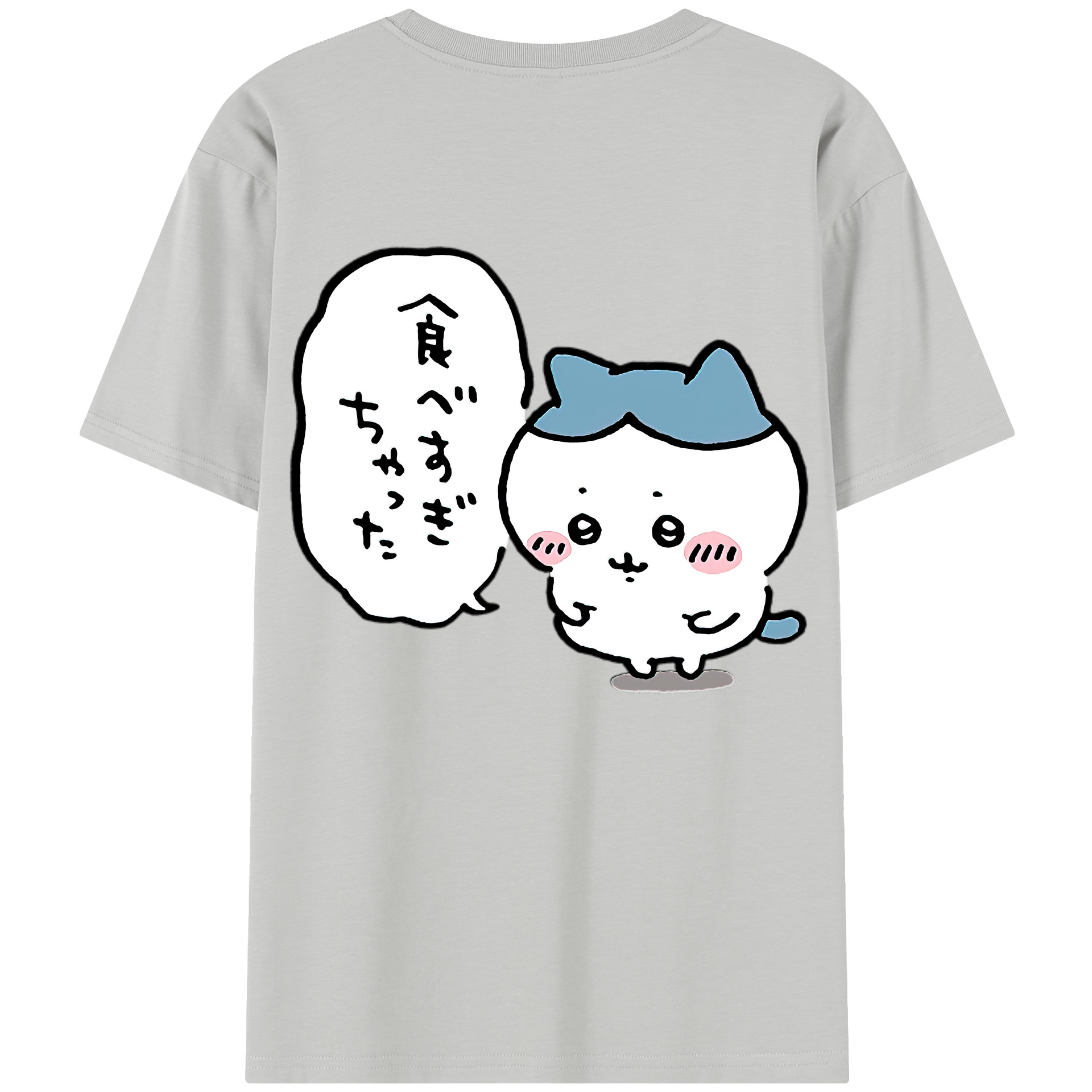 （画像用） ちいかわ ハチワレ Chii-kawa hachiware 綿100％半袖Tシャツ（背面プリント）