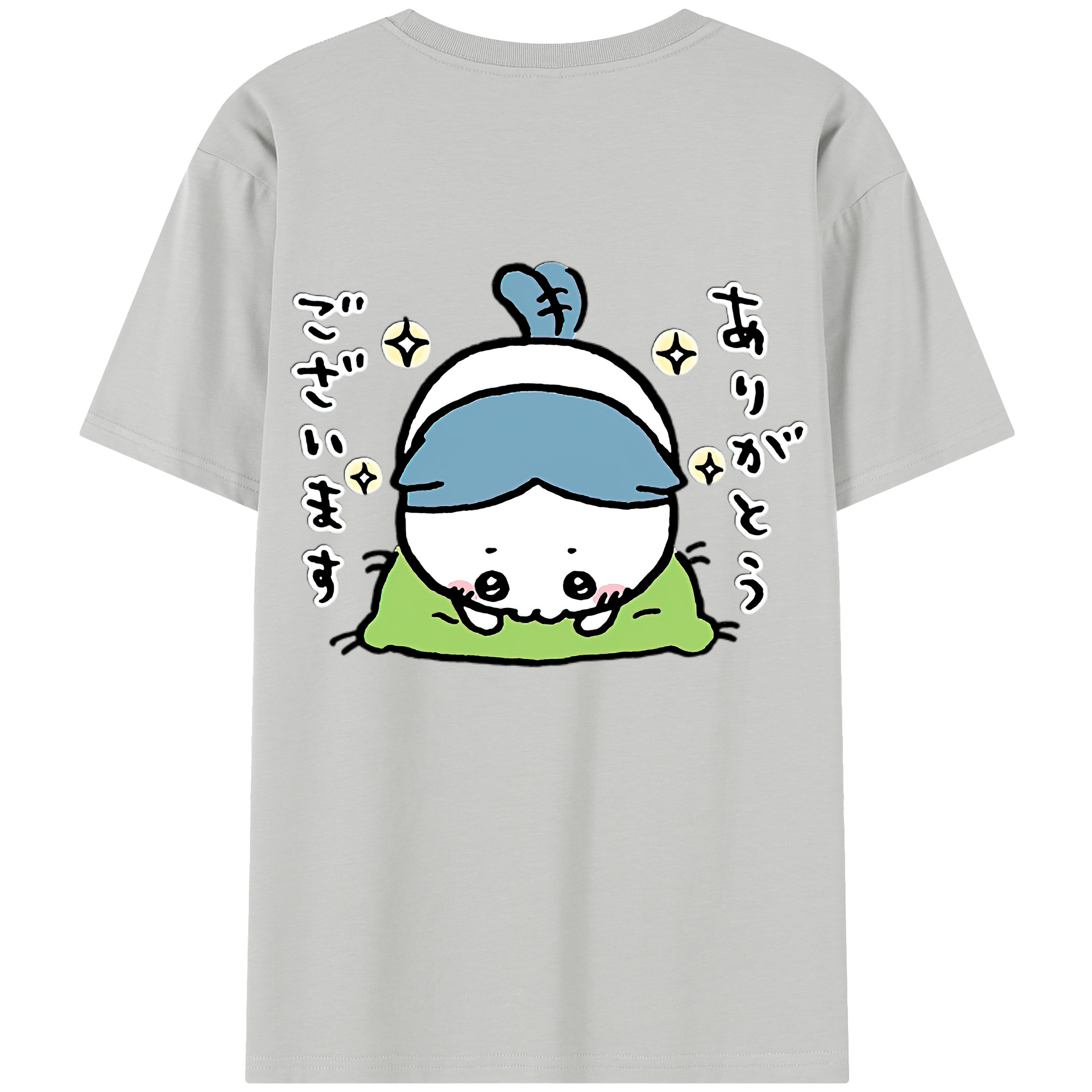 （画像用） ちいかわ ハチワレ Chii-kawa hachiware 綿100％半袖Tシャツ（背面プリント）