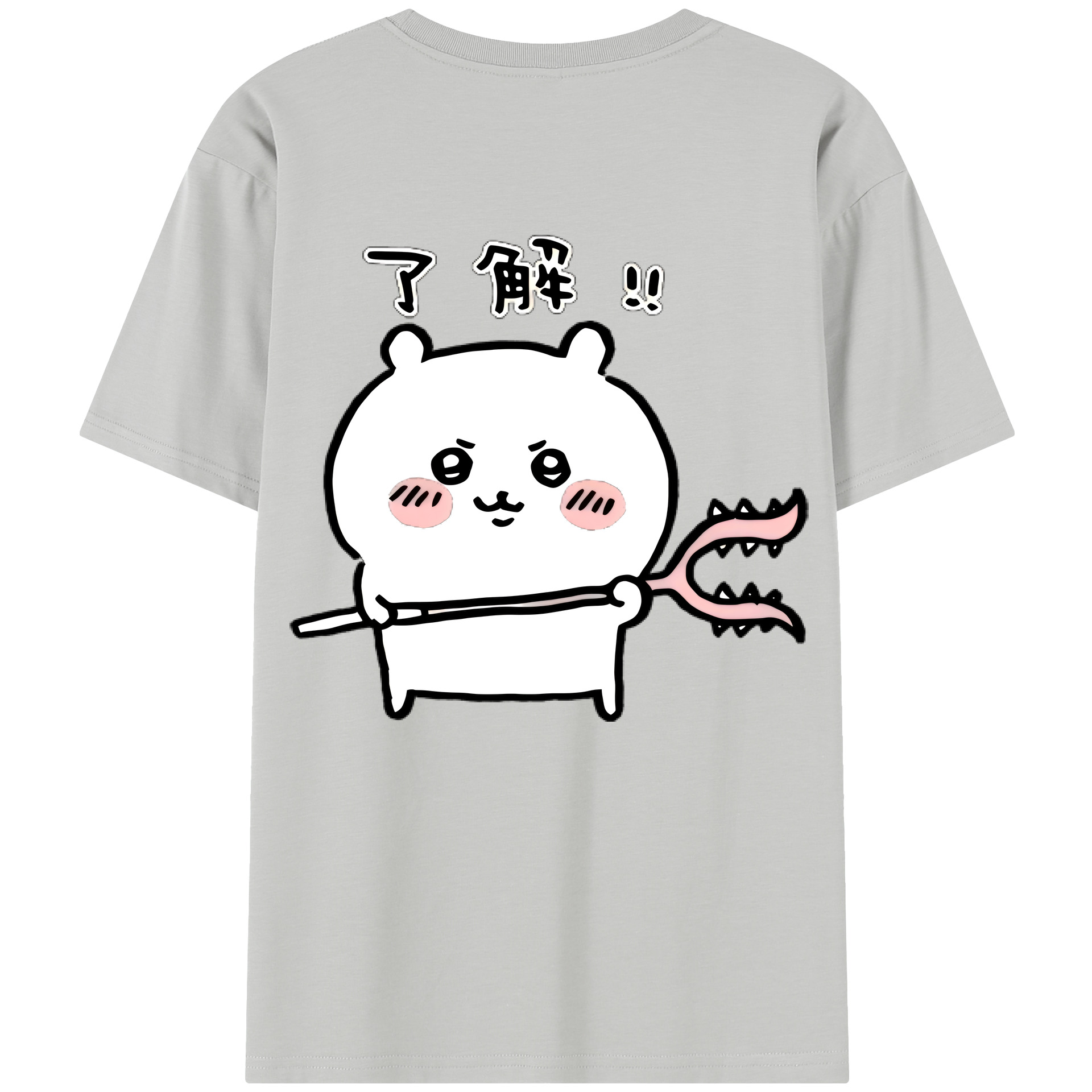 （画像用） ちいかわ ちいかわ Chii-kawa chiikawa 綿100％半袖Tシャツ（背面プリント）