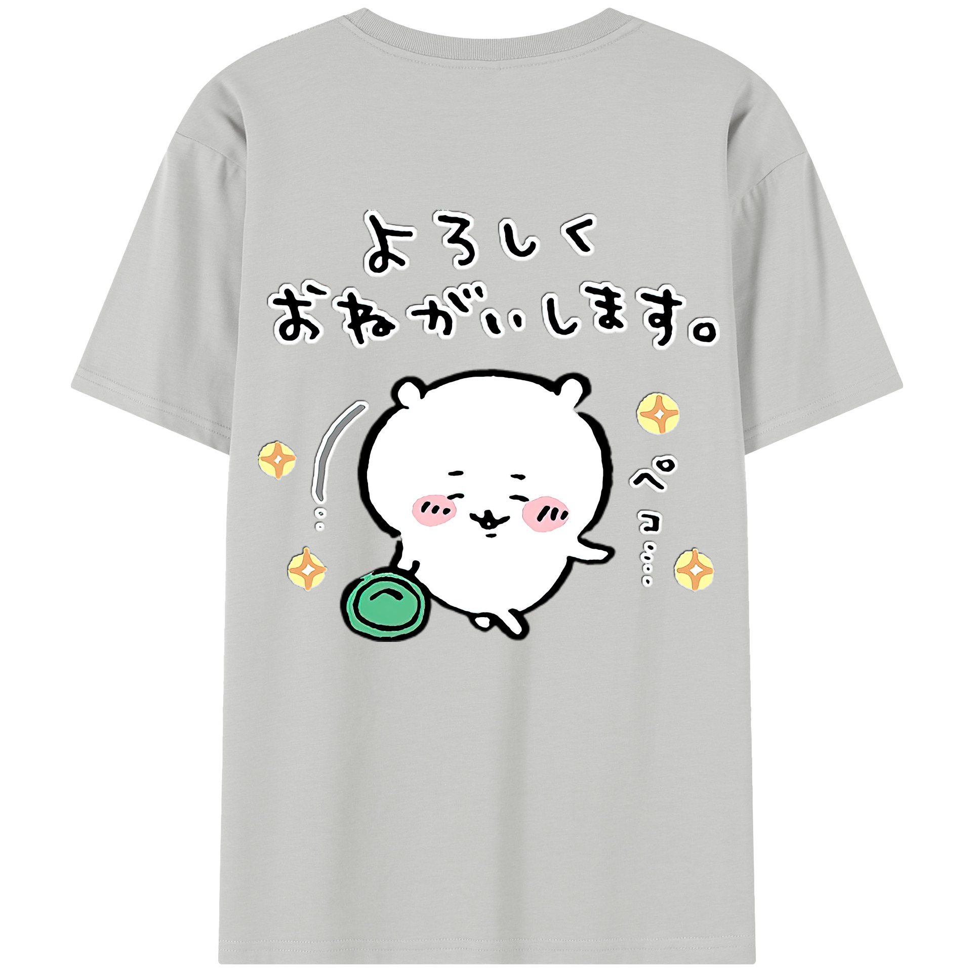 （画像用） ちいかわ ちいかわ Chii-kawa chiikawa 綿100％半袖Tシャツ（背面プリント）