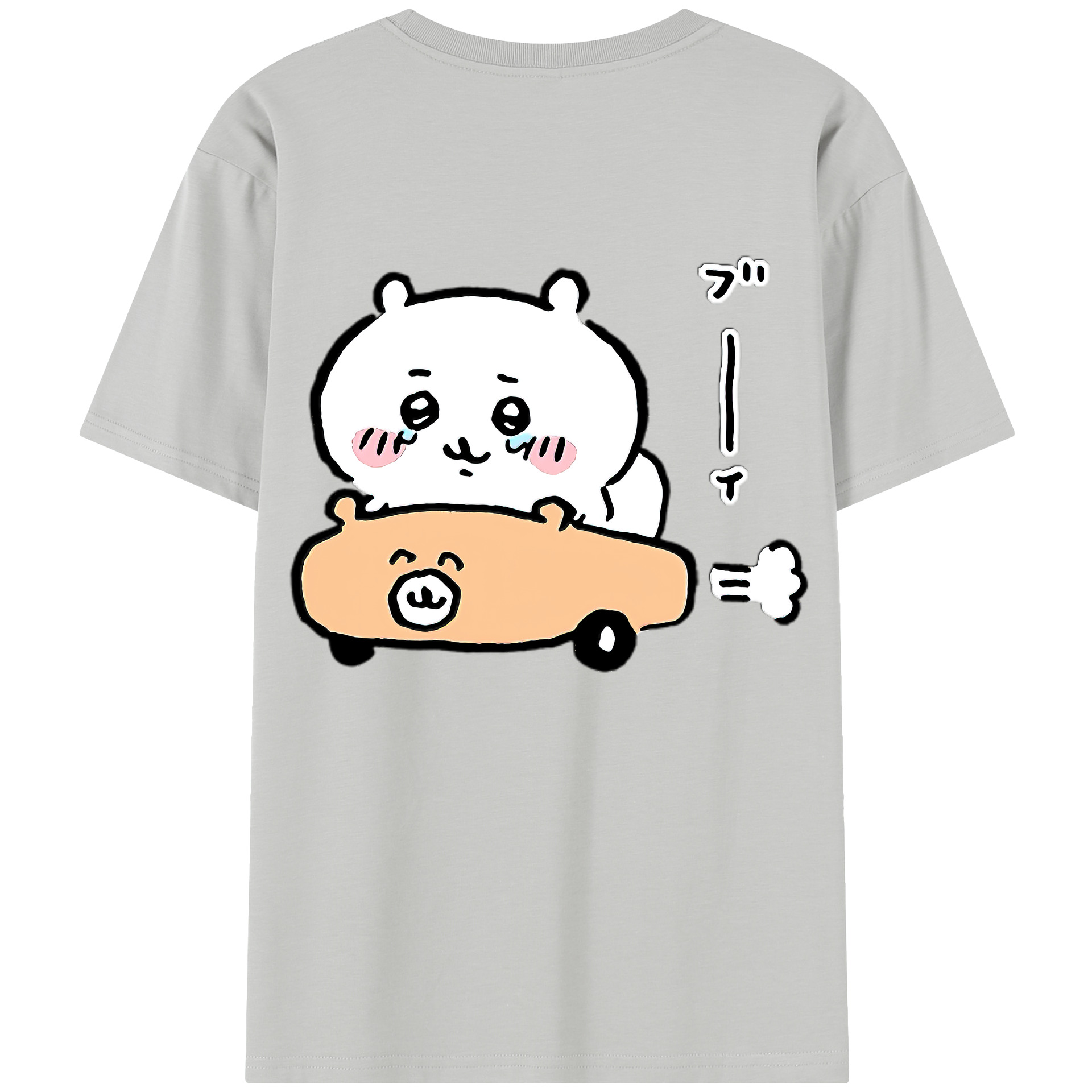（画像用） ちいかわ ちいかわ Chii-kawa chiikawa 綿100％半袖Tシャツ（背面プリント）