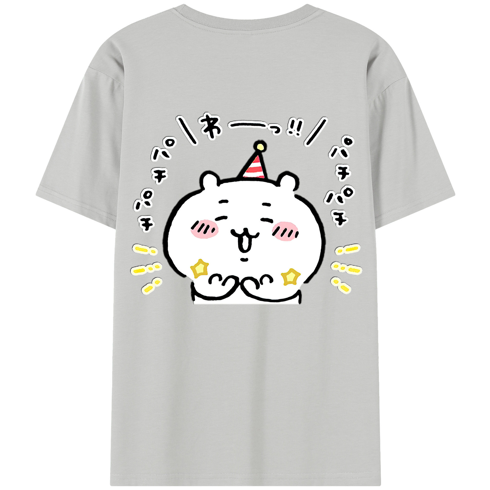 （画像用） ちいかわ ちいかわ Chii-kawa chiikawa 綿100％半袖Tシャツ（背面プリント）