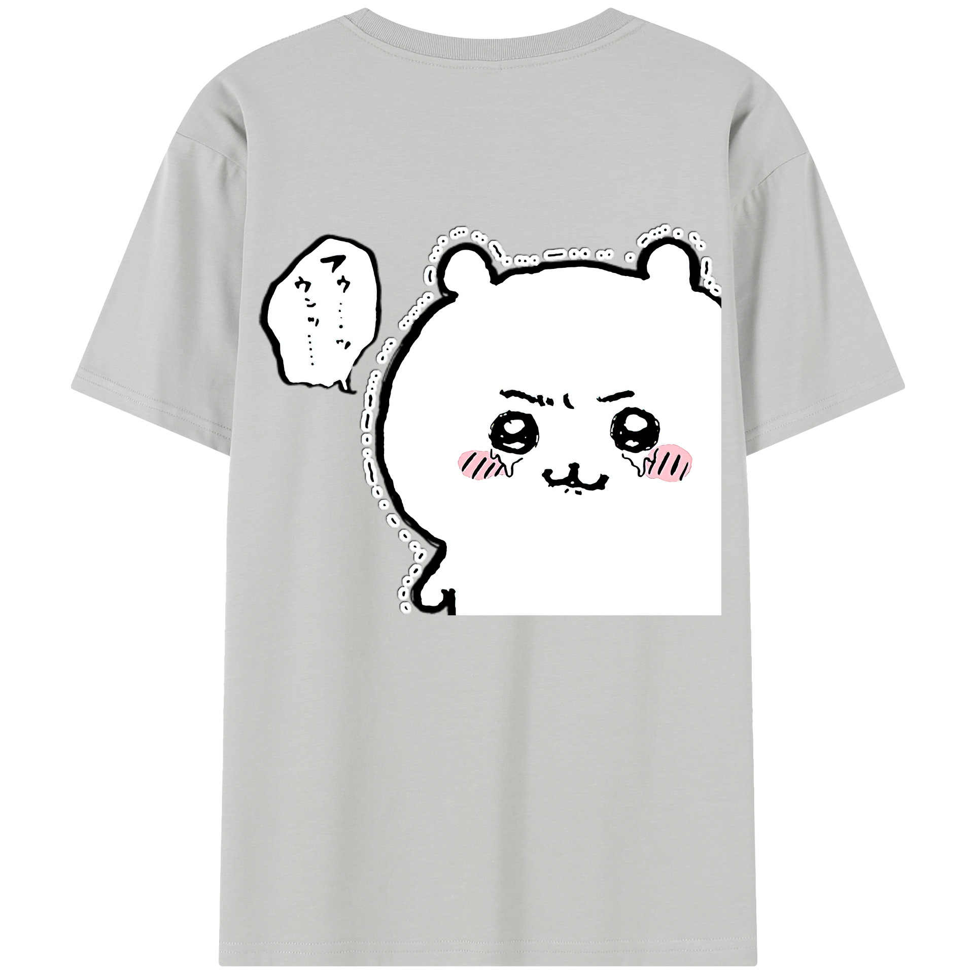 （画像用） ちいかわ ちいかわ Chii-kawa chiikawa 綿100％半袖Tシャツ（背面プリント）