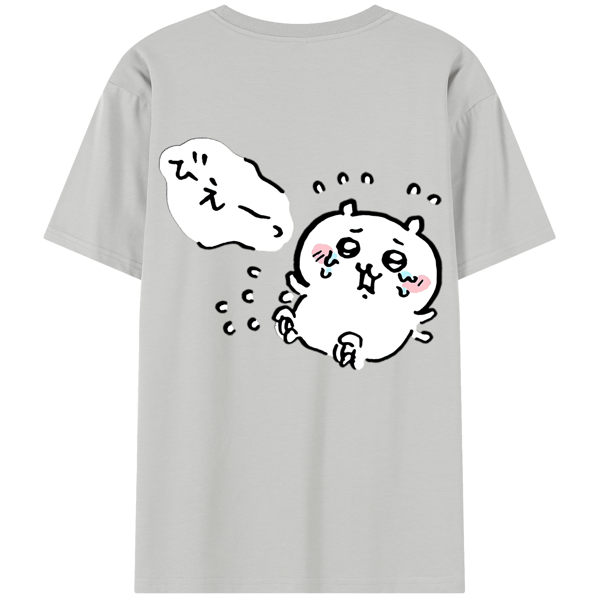 （画像用） ちいかわ ちいかわ Chii-kawa chiikawa 綿100％半袖Tシャツ（背面プリント）