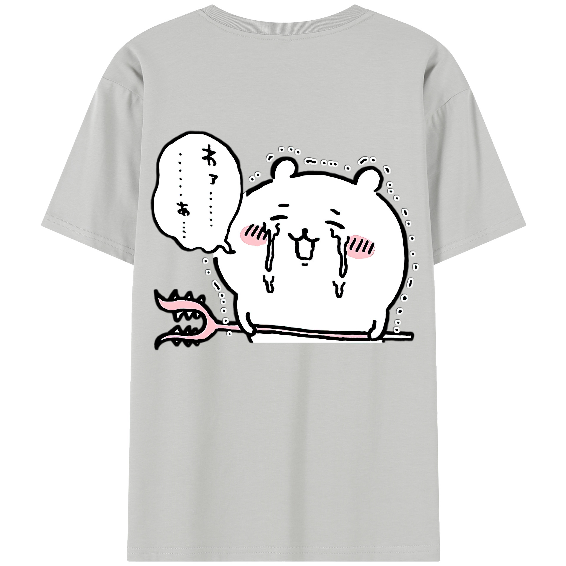 （画像用） ちいかわ ちいかわ Chii-kawa chiikawa 綿100％半袖Tシャツ（背面プリント）
