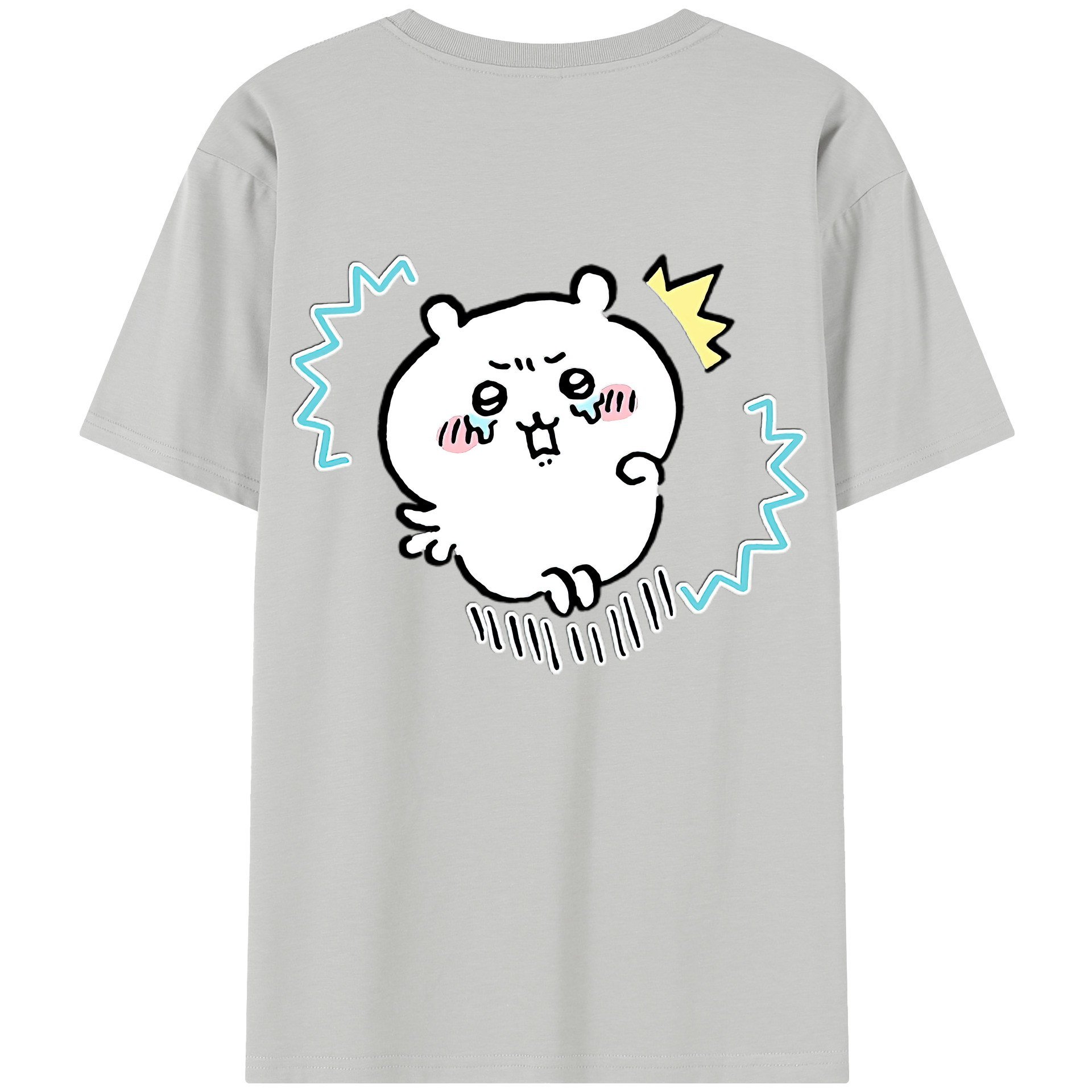 （画像用） ちいかわ ちいかわ Chii-kawa chiikawa 綿100％半袖Tシャツ（背面プリント）