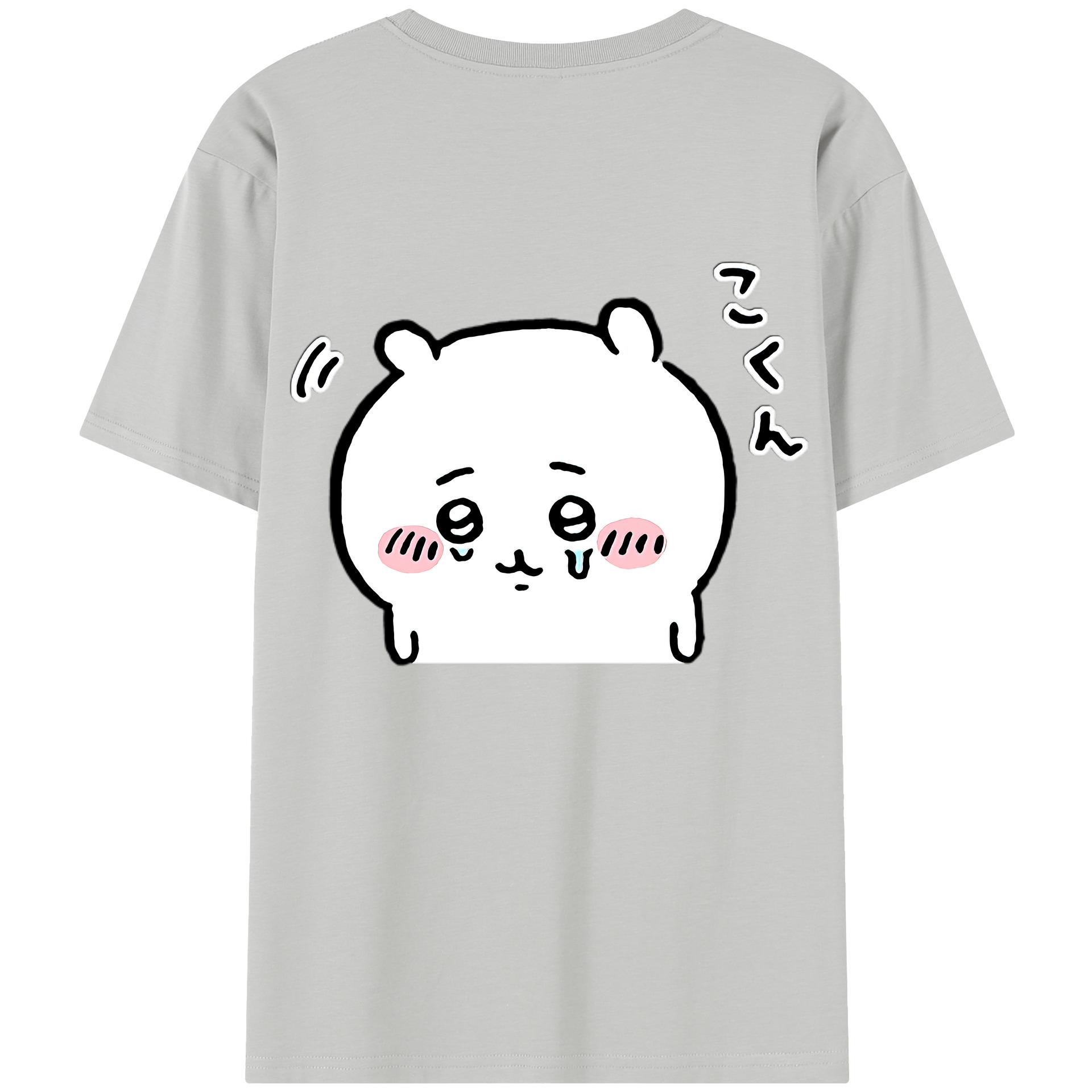 （画像用） ちいかわ ちいかわ Chii-kawa chiikawa 綿100％半袖Tシャツ（背面プリント）