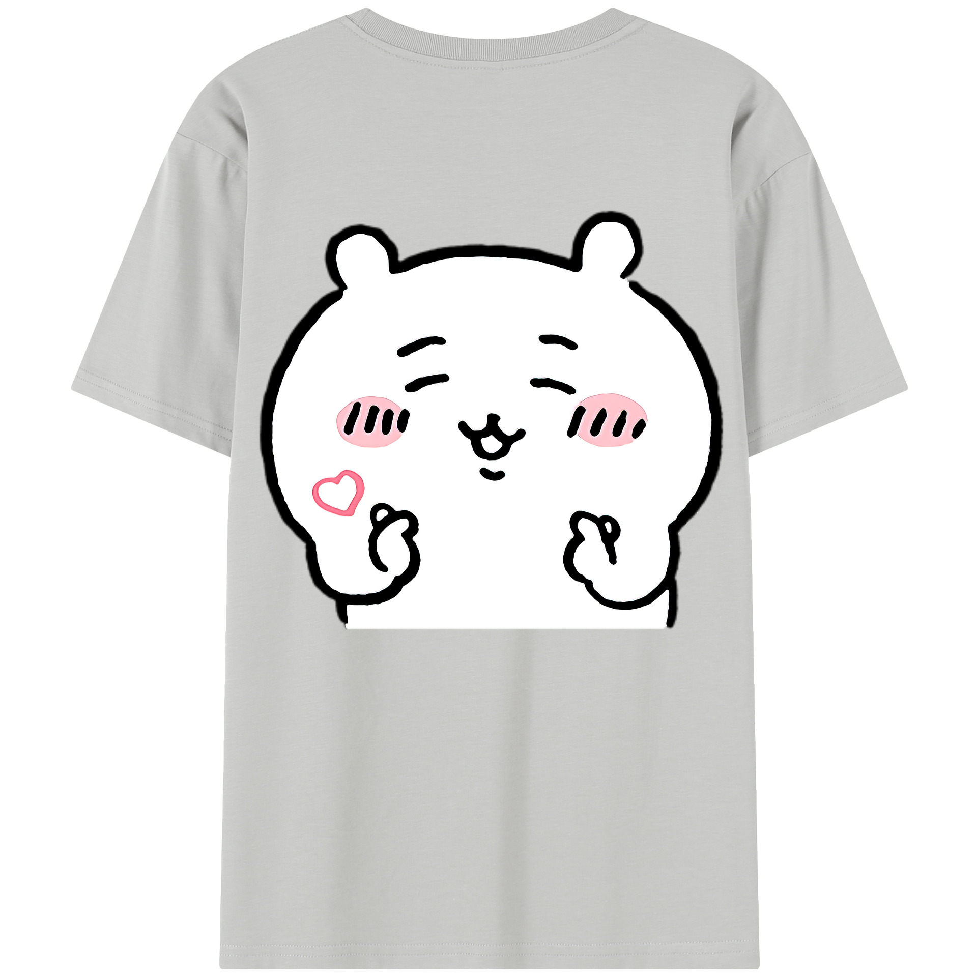 （画像用） ちいかわ ちいかわ Chii-kawa chiikawa 綿100％半袖Tシャツ（背面プリント）