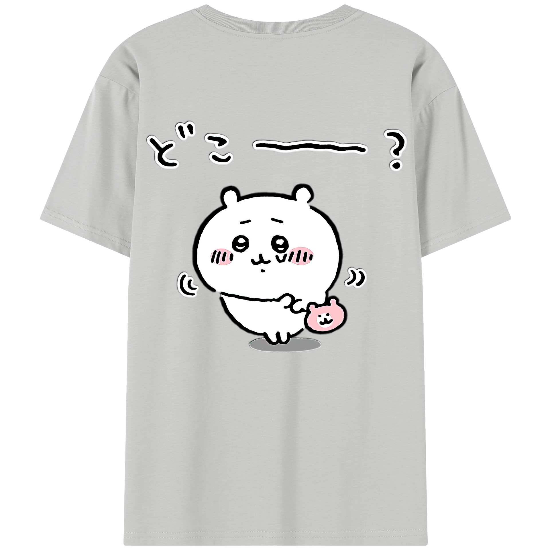 （画像用） ちいかわ ちいかわ Chii-kawa chiikawa 綿100％半袖Tシャツ（背面プリント）