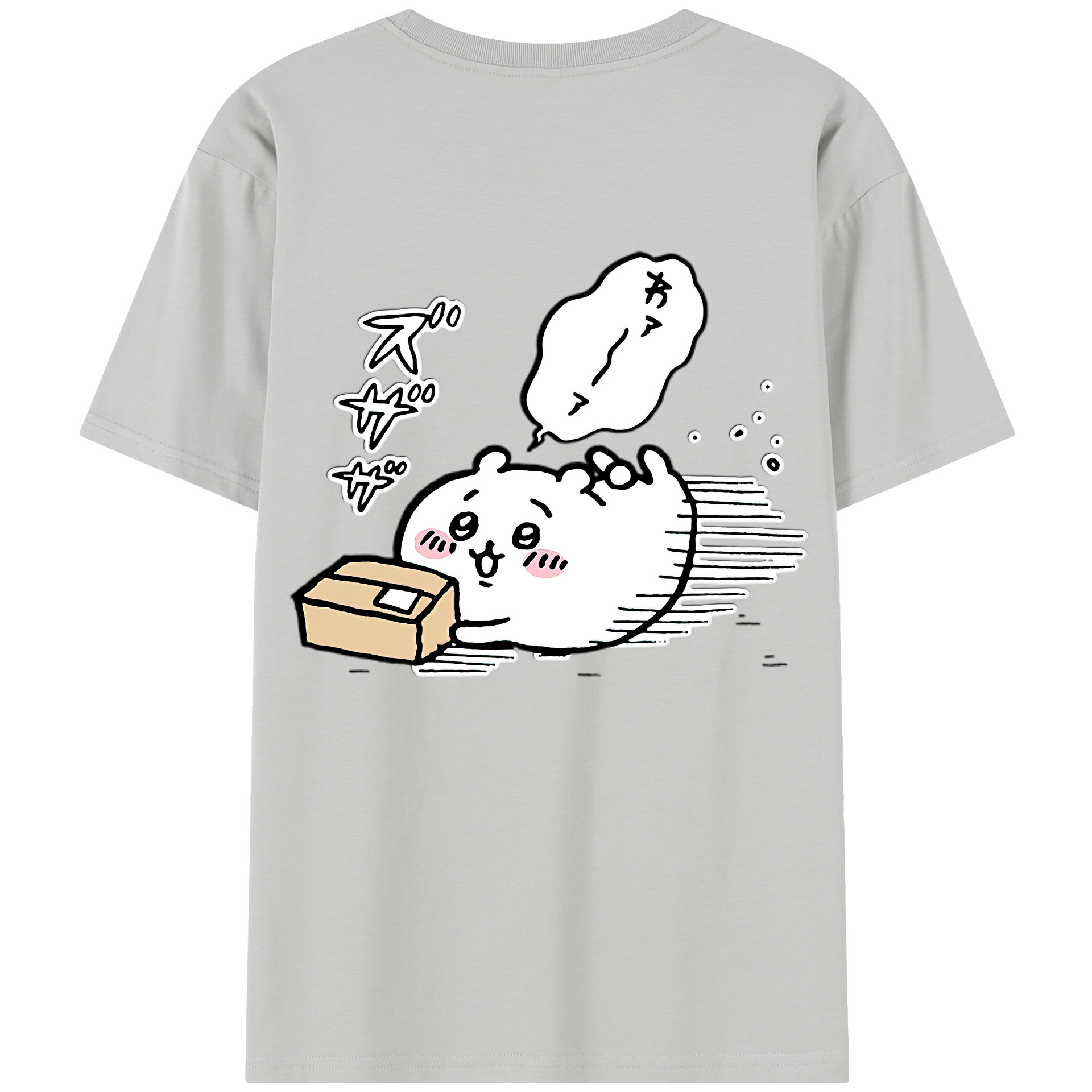 （画像用） ちいかわ ちいかわ Chii-kawa chiikawa 綿100％半袖Tシャツ（背面プリント）