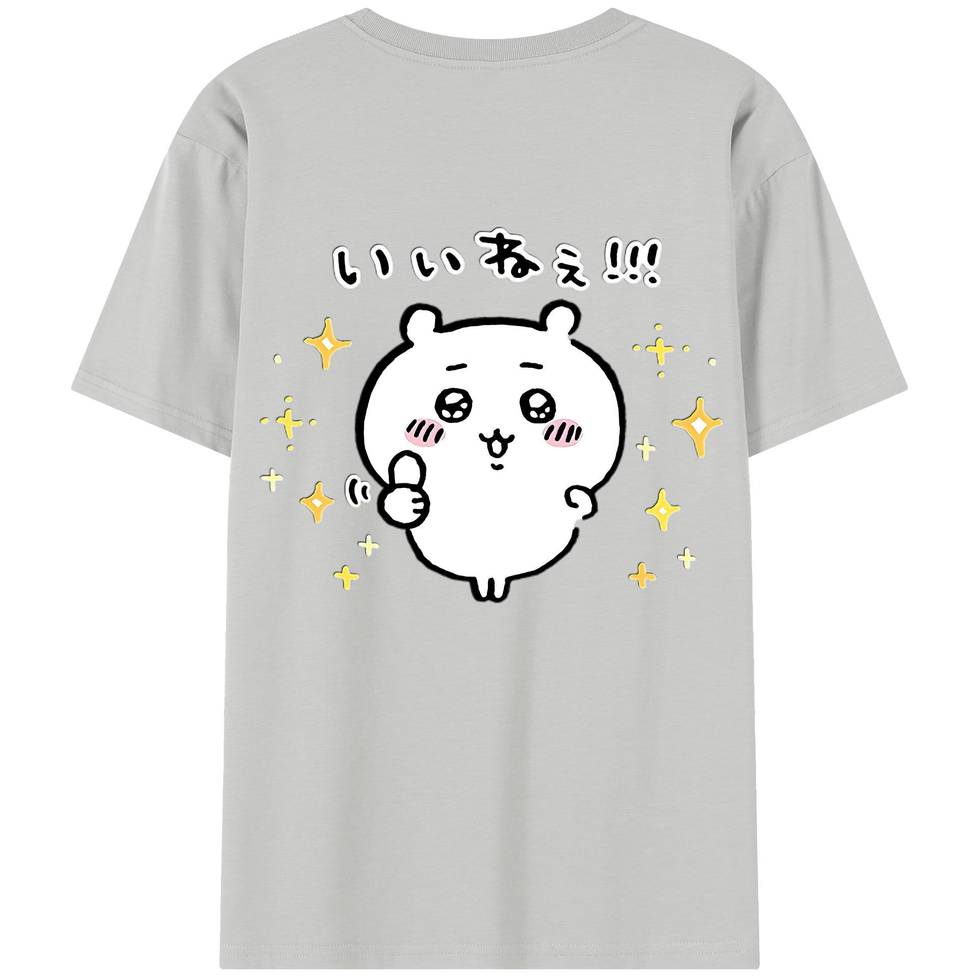 （画像用） ちいかわ ちいかわ Chii-kawa chiikawa 綿100％半袖Tシャツ（背面プリント）