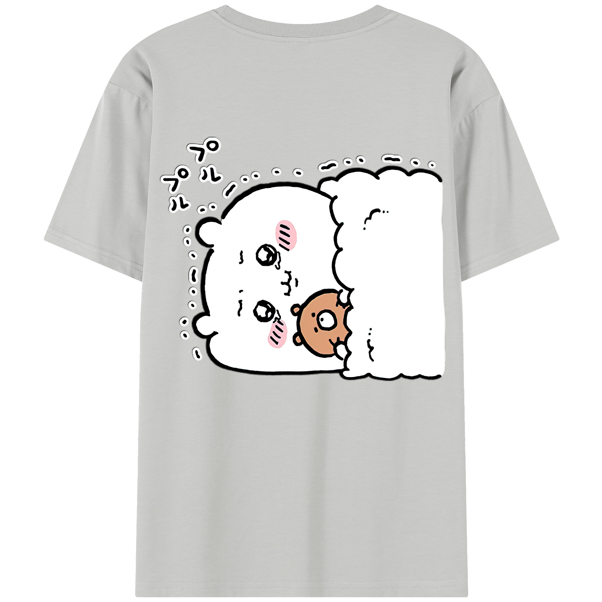 （画像用） ちいかわ ちいかわ Chii-kawa chiikawa 綿100％半袖Tシャツ（背面プリント）