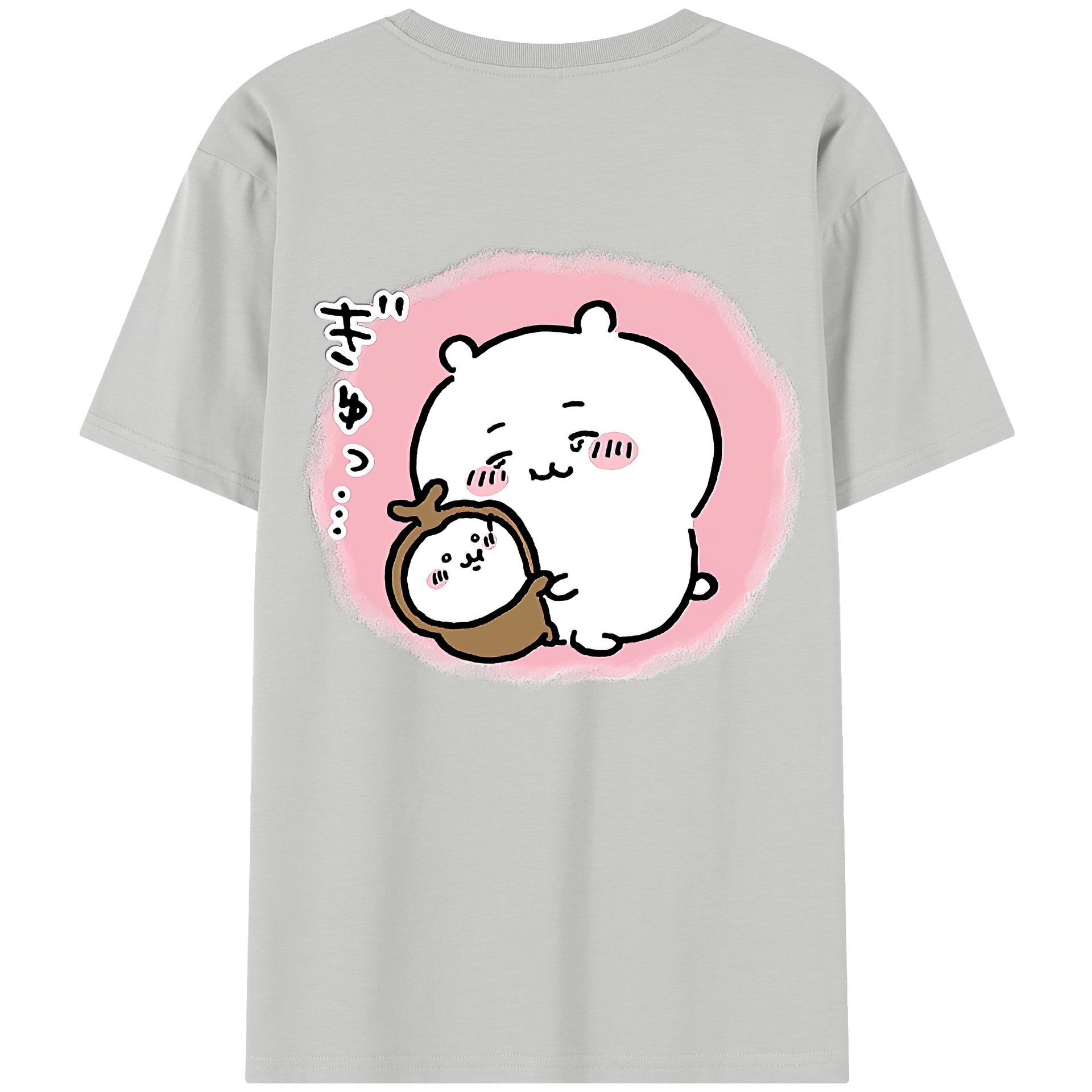 （画像用） ちいかわ ちいかわ Chii-kawa chiikawa 綿100％半袖Tシャツ（背面プリント）