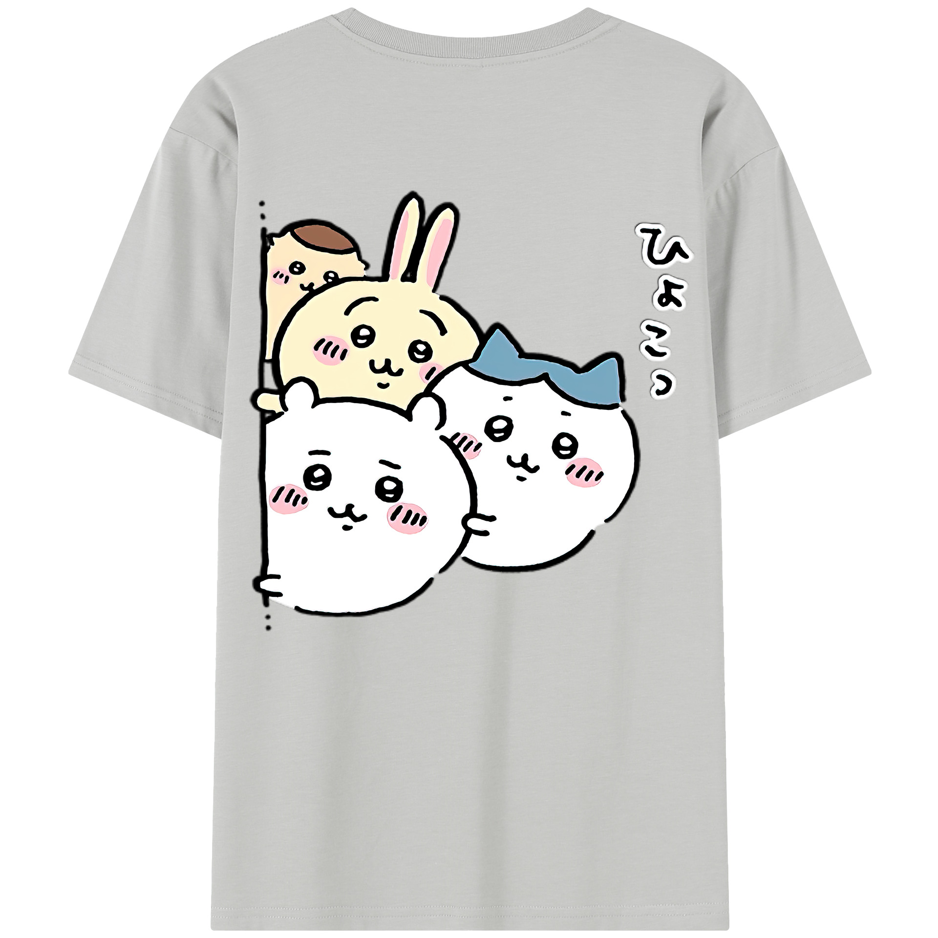 （画像用） ちいかわ ちいかわ Chii-kawa chiikawa 綿100％半袖Tシャツ（背面プリント）