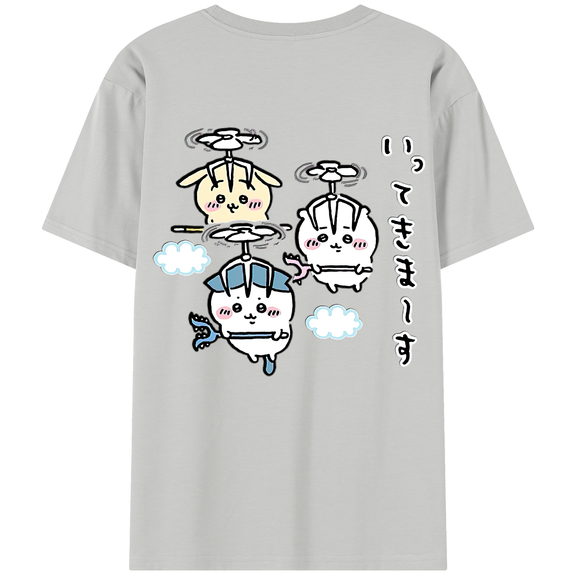 （画像用） ちいかわ ちいかわ Chii-kawa chiikawa 綿100％半袖Tシャツ（背面プリント）