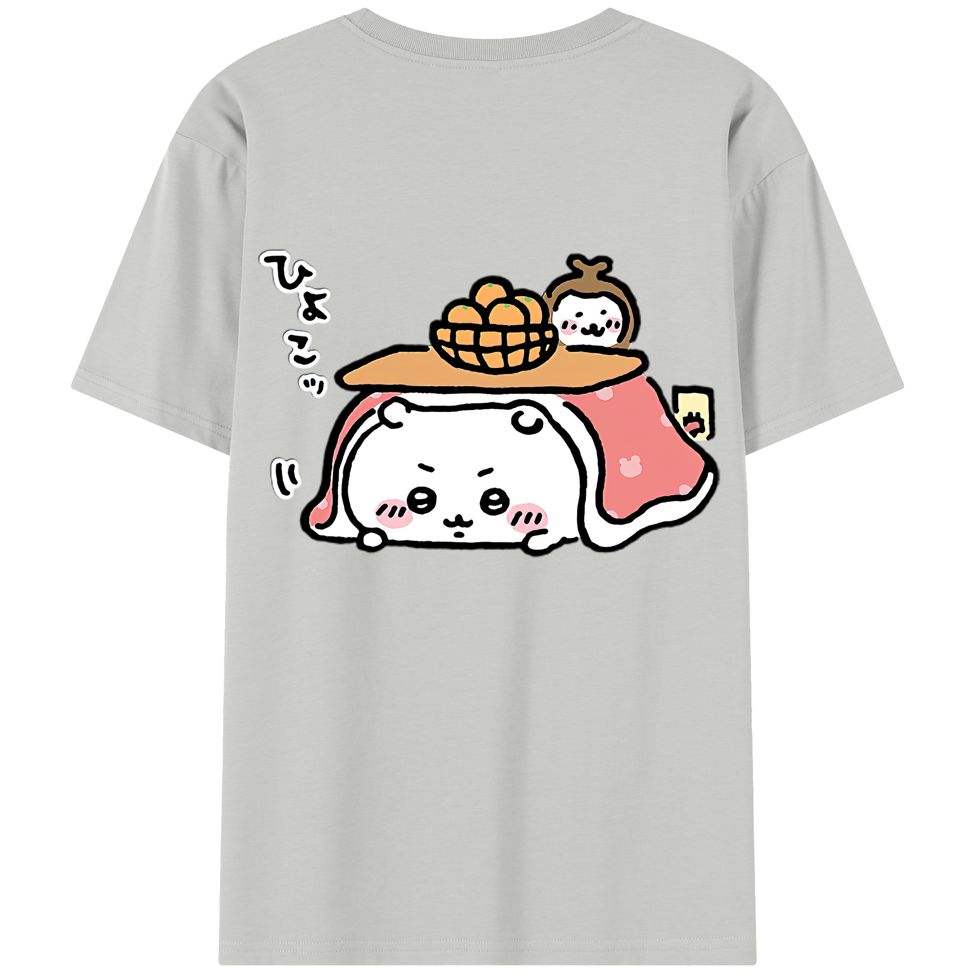（画像用） ちいかわ ちいかわ Chii-kawa chiikawa 綿100％半袖Tシャツ（背面プリント）