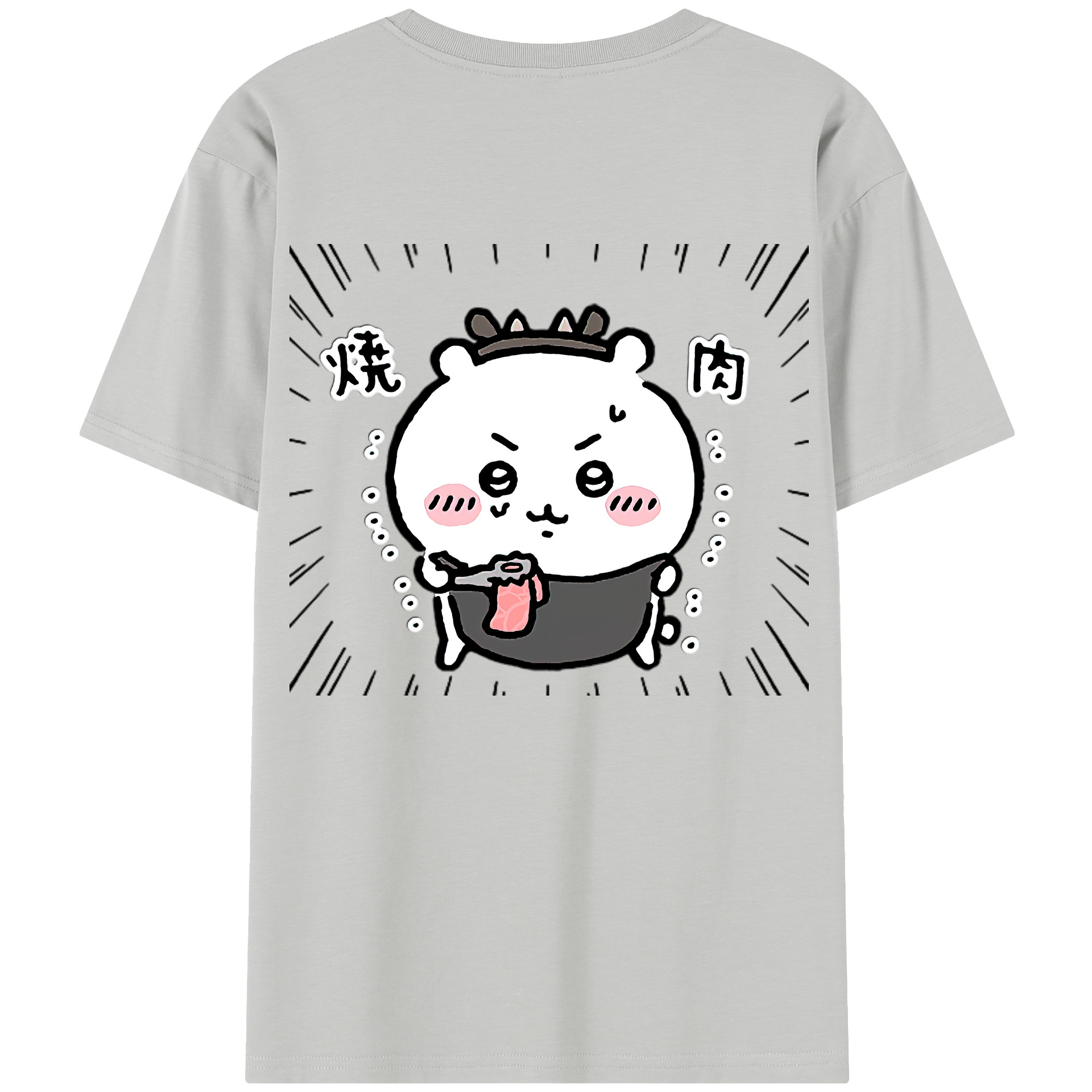 （画像用） ちいかわ ちいかわ Chii-kawa chiikawa 綿100％半袖Tシャツ（背面プリント）