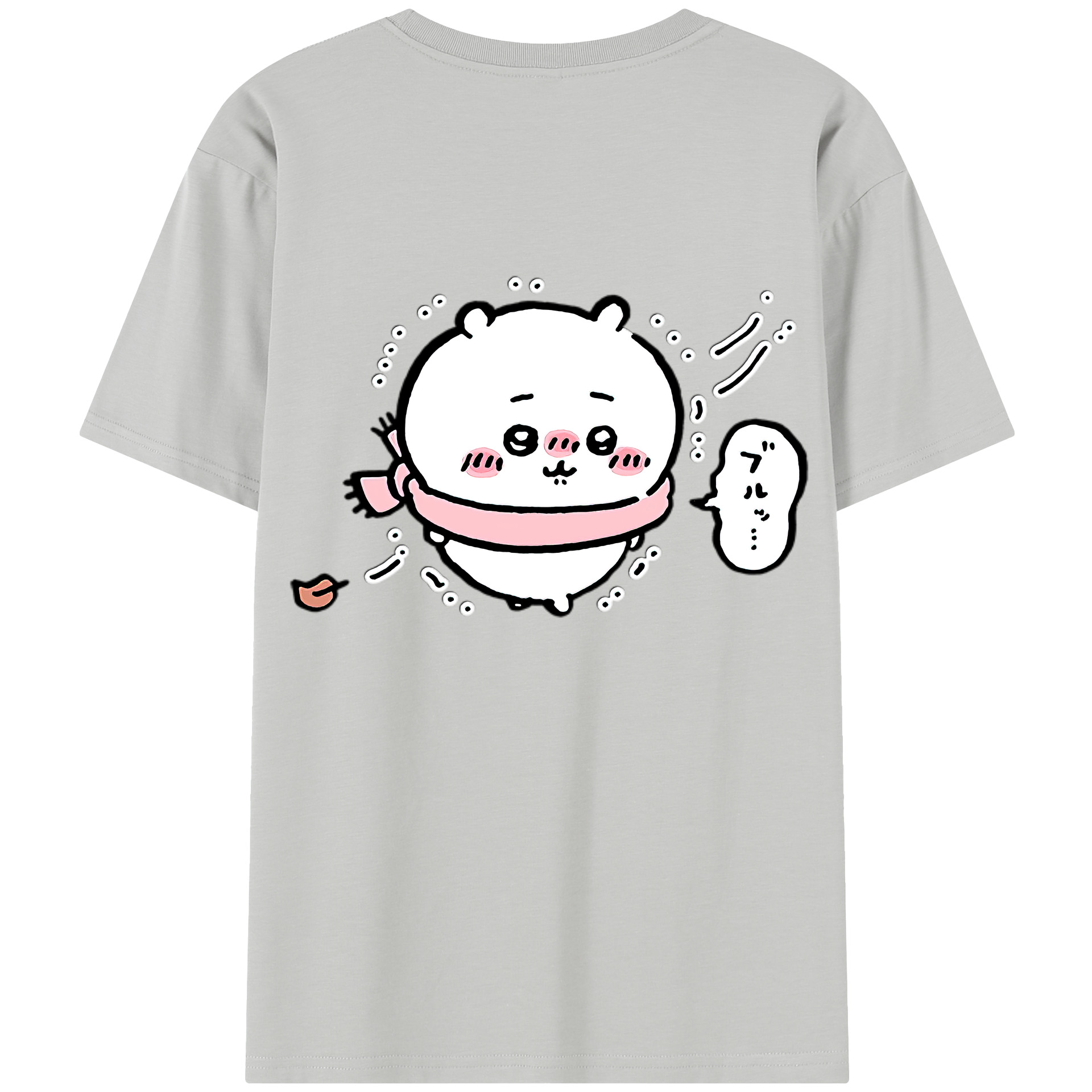 （画像用） ちいかわ ちいかわ Chii-kawa chiikawa 綿100％半袖Tシャツ（背面プリント）