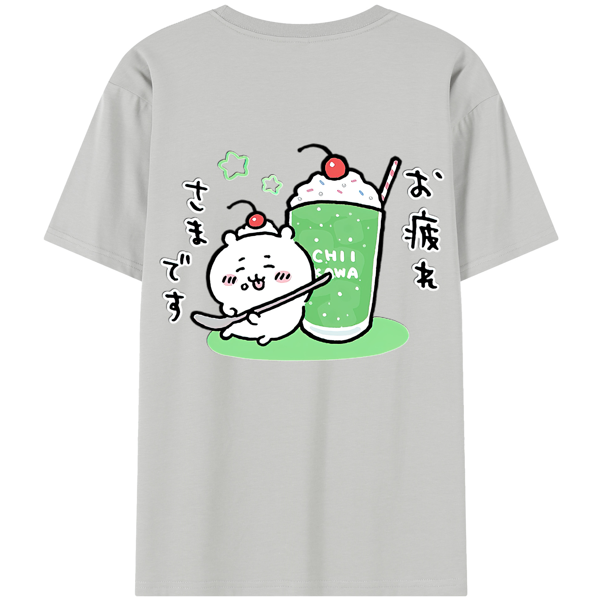 （画像用） ちいかわ ちいかわ Chii-kawa chiikawa 綿100％半袖Tシャツ（背面プリント）