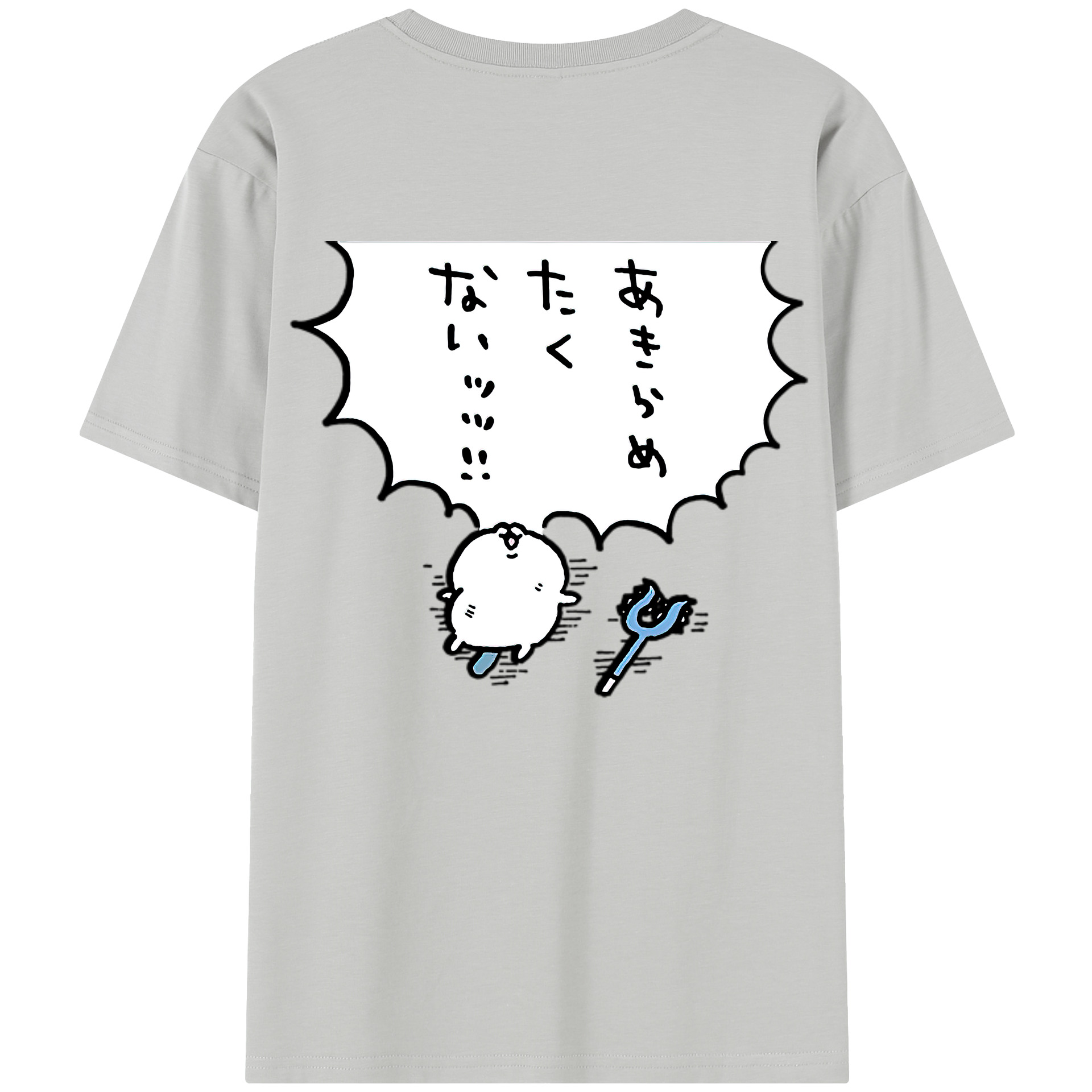 （画像用） ちいかわ ちいかわ Chii-kawa chiikawa 綿100％半袖Tシャツ（背面プリント）