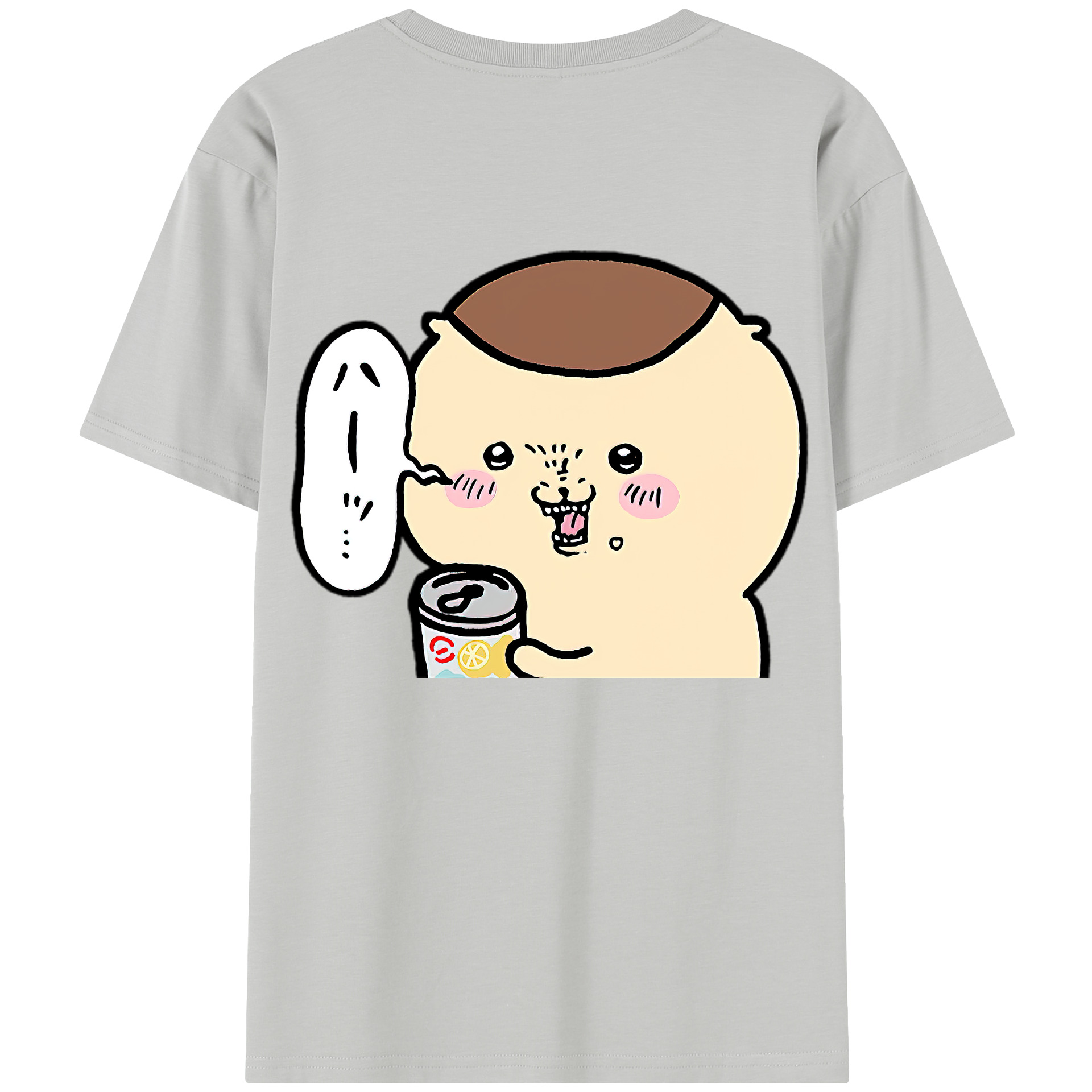 （画像用） ちいかわ くりまんじゅう Chii-kawa kuri manjū 綿100％半袖Tシャツ（背面プリント）