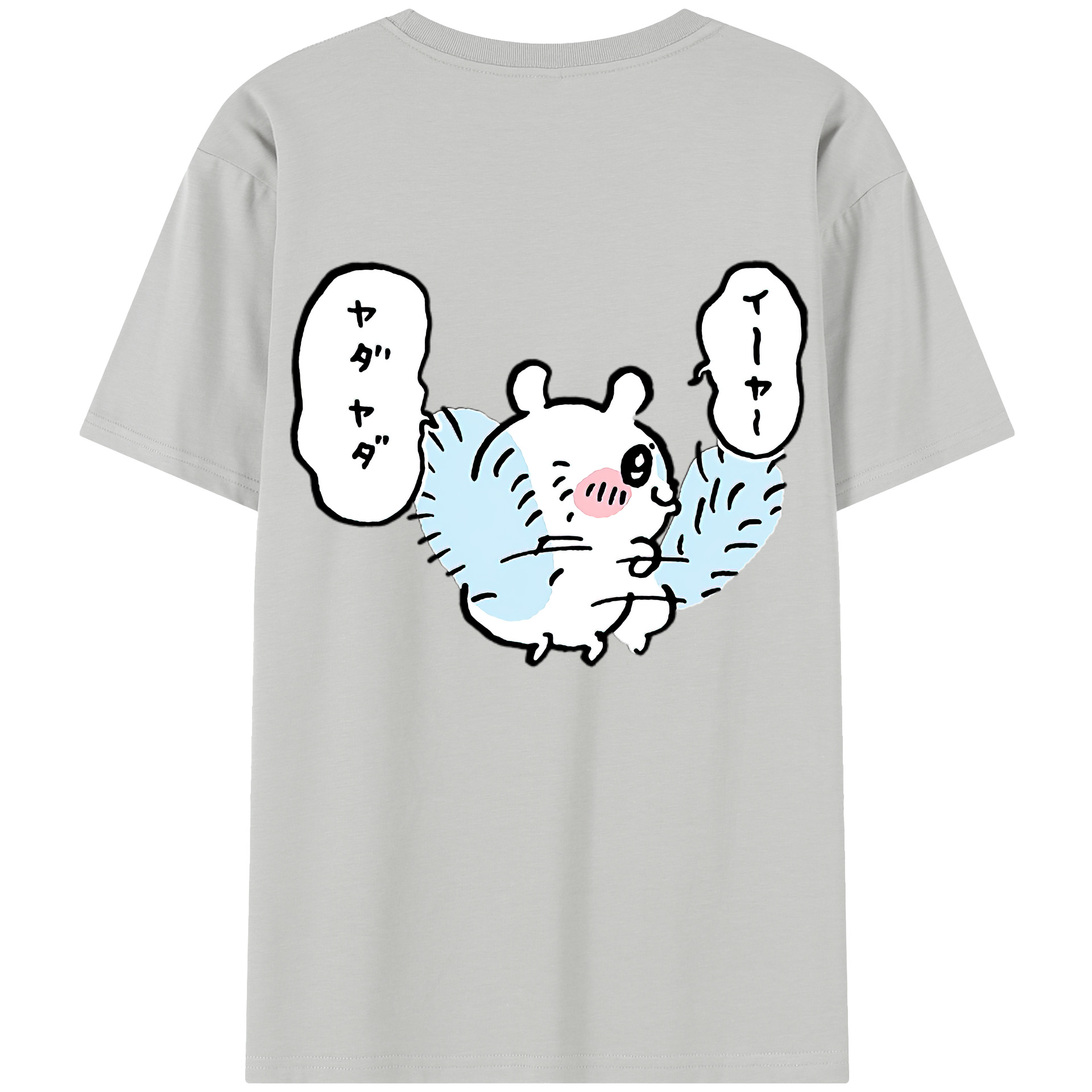 （画像用） ちいかわ モモンガ Chii-kawa Momonga 綿100％半袖Tシャツ（背面プリント）
