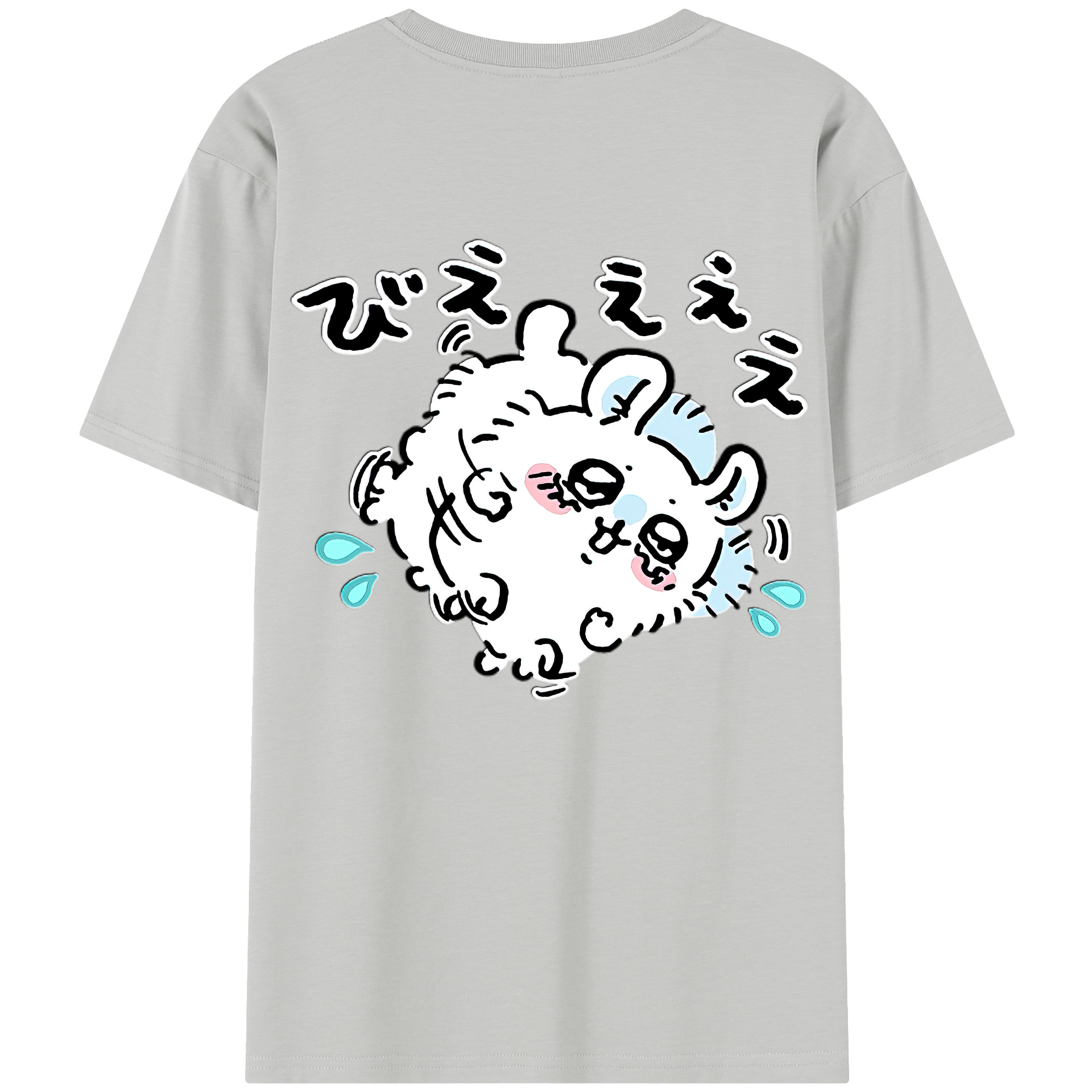 （画像用） ちいかわ モモンガ Chii-kawa Momonga 綿100％半袖Tシャツ（背面プリント）