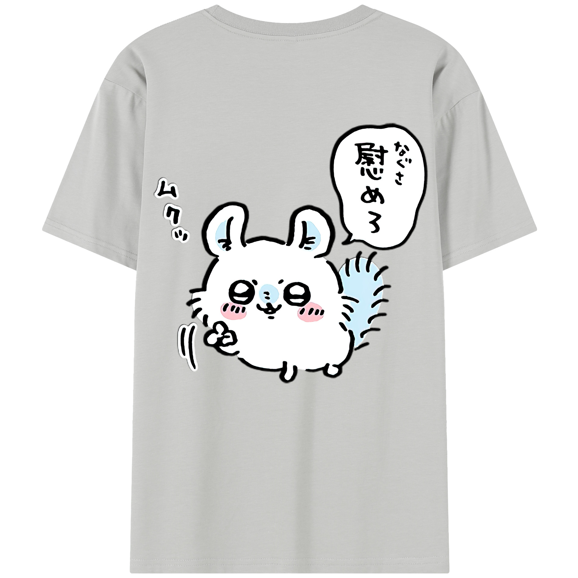 （画像用） ちいかわ モモンガ Chii-kawa Momonga 綿100％半袖Tシャツ（背面プリント）