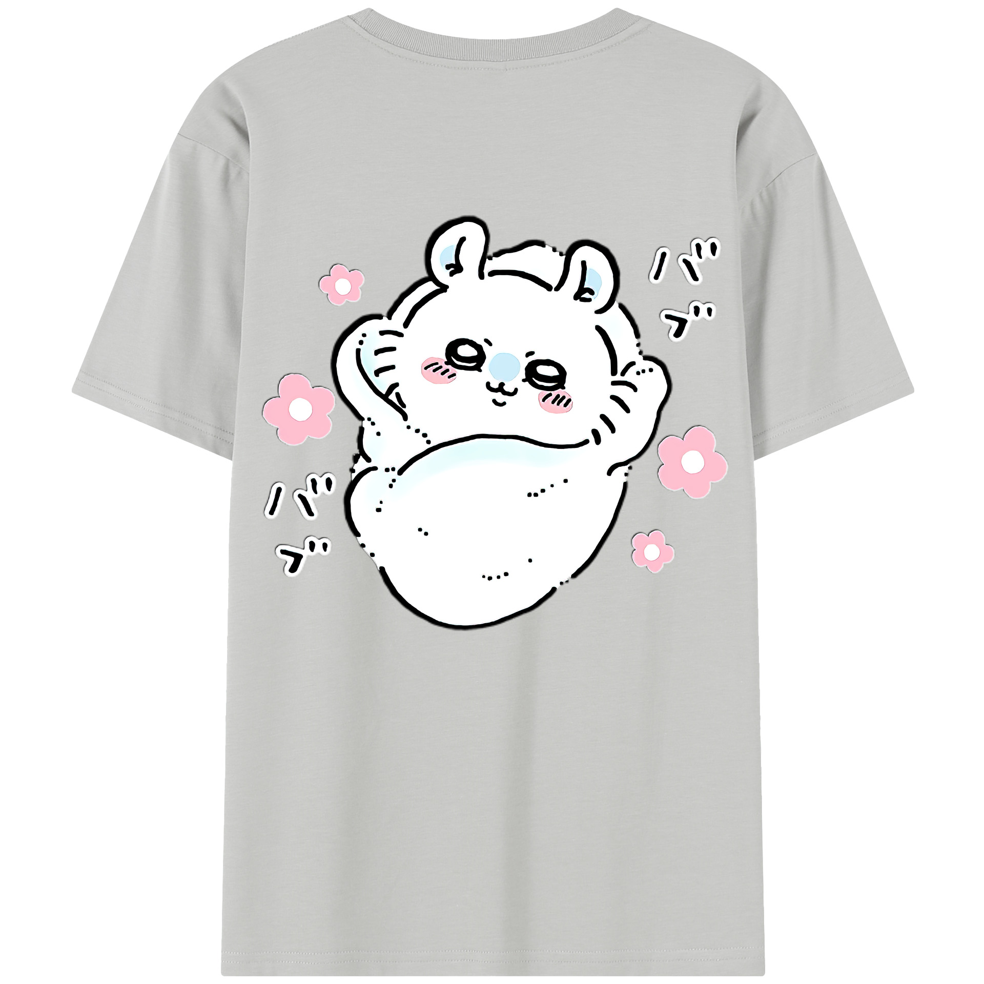 （画像用） ちいかわ モモンガ Chii-kawa Momonga 綿100％半袖Tシャツ（背面プリント）