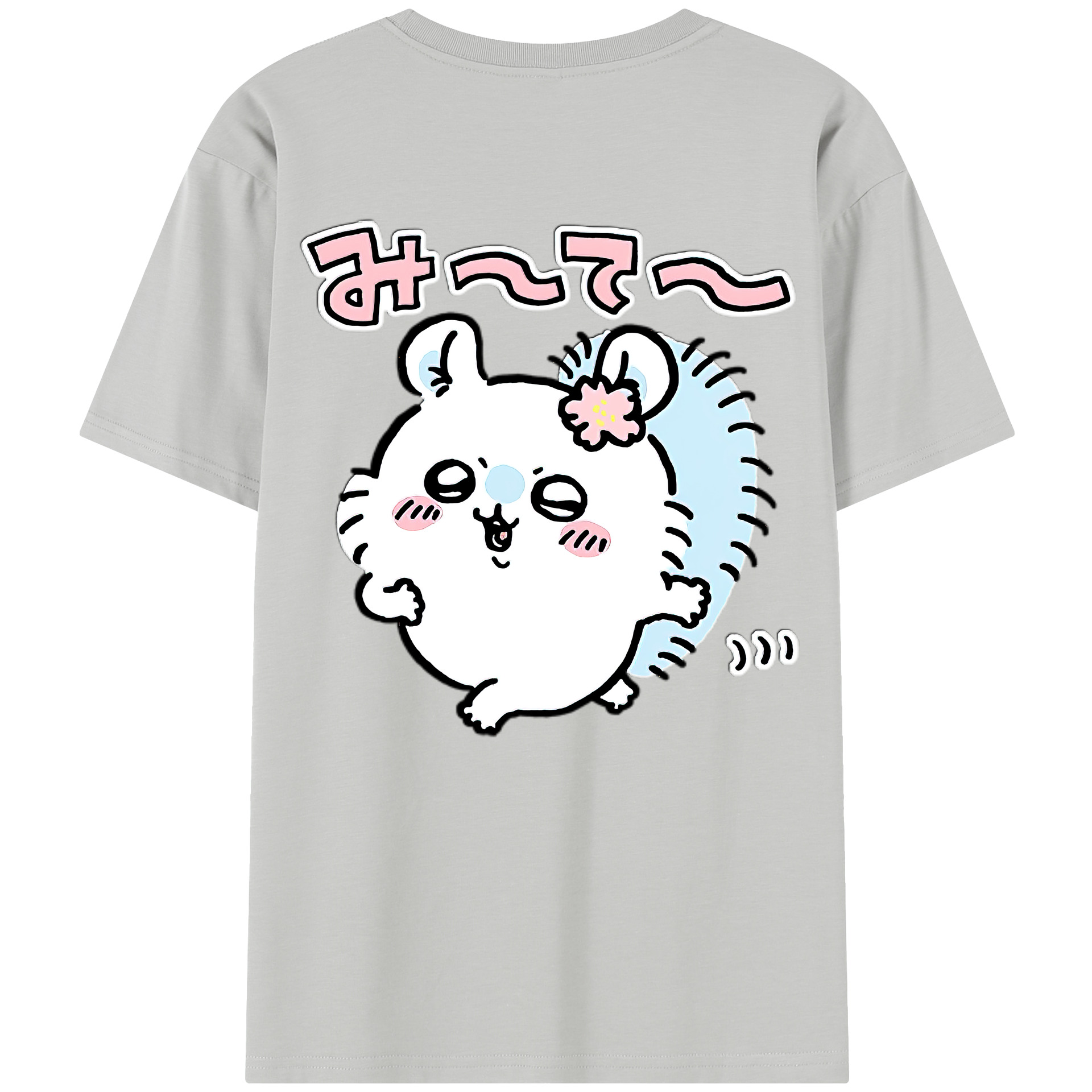 （画像用） ちいかわ モモンガ Chii-kawa Momonga 綿100％半袖Tシャツ（背面プリント）