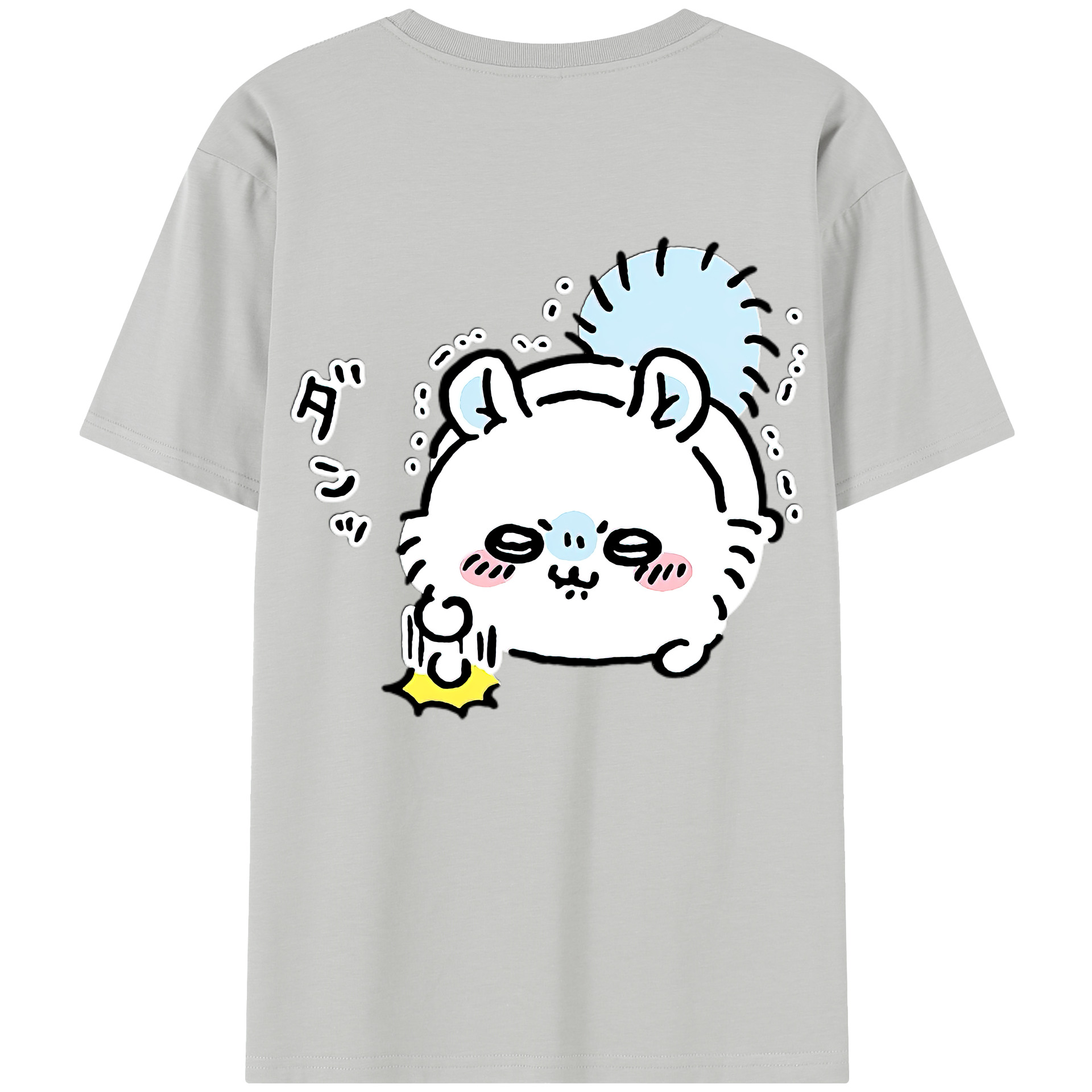（画像用） ちいかわ モモンガ Chii-kawa Momonga 綿100％半袖Tシャツ（背面プリント）