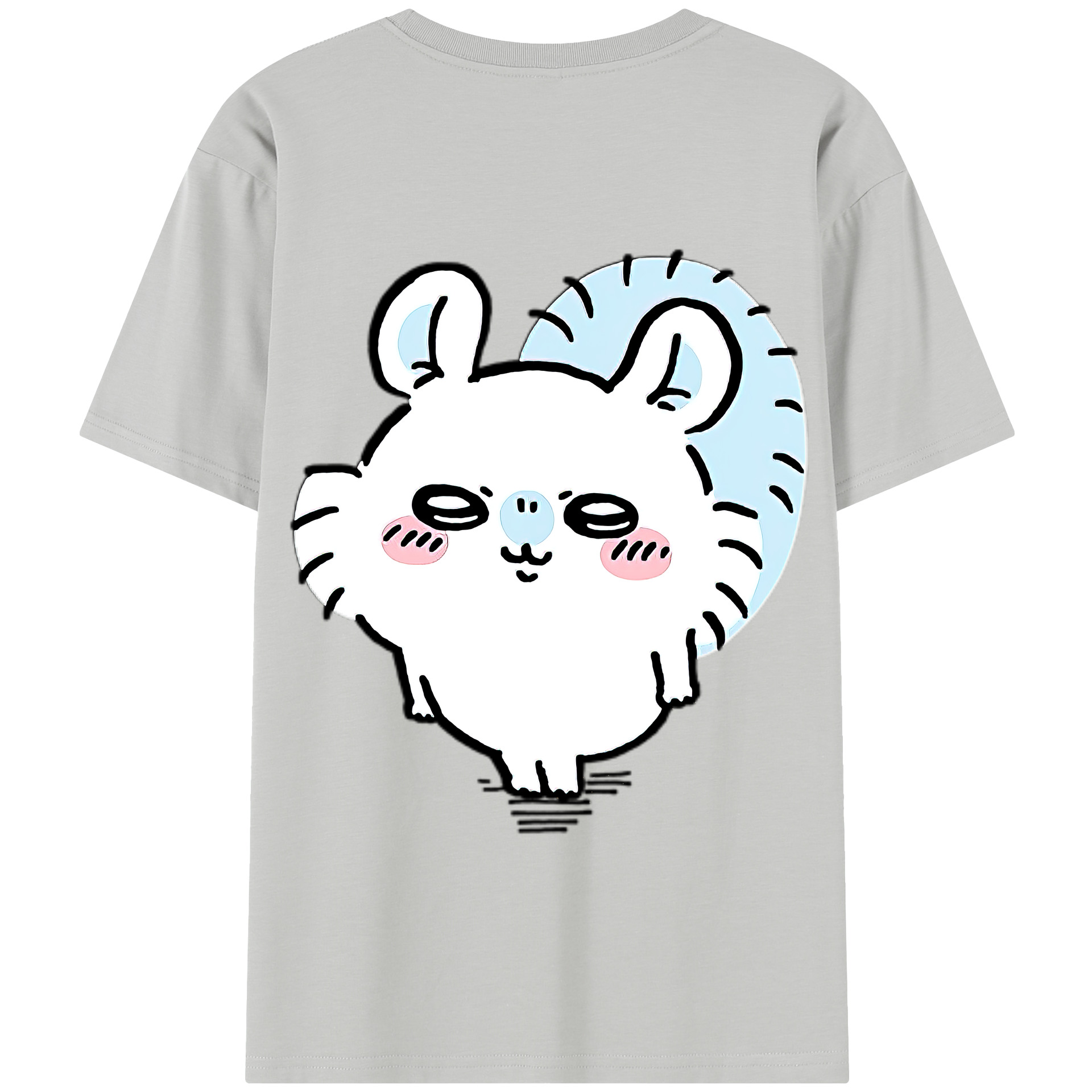 （画像用） ちいかわ モモンガ Chii-kawa Momonga 綿100％半袖Tシャツ（背面プリント）