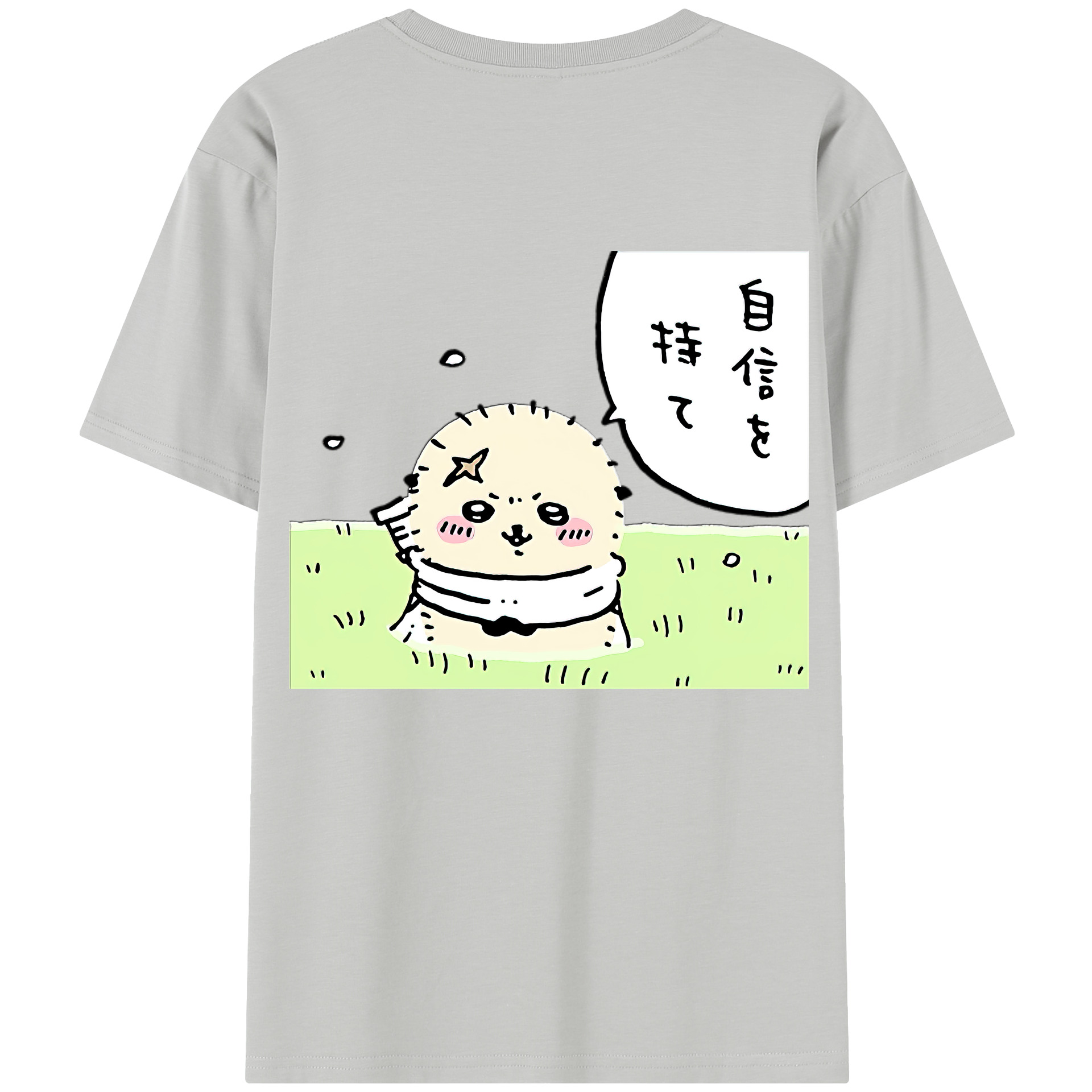（画像用） ちいかわ ラッコ Chii-kawa Sea otter 綿100％半袖Tシャツ（背面プリント）