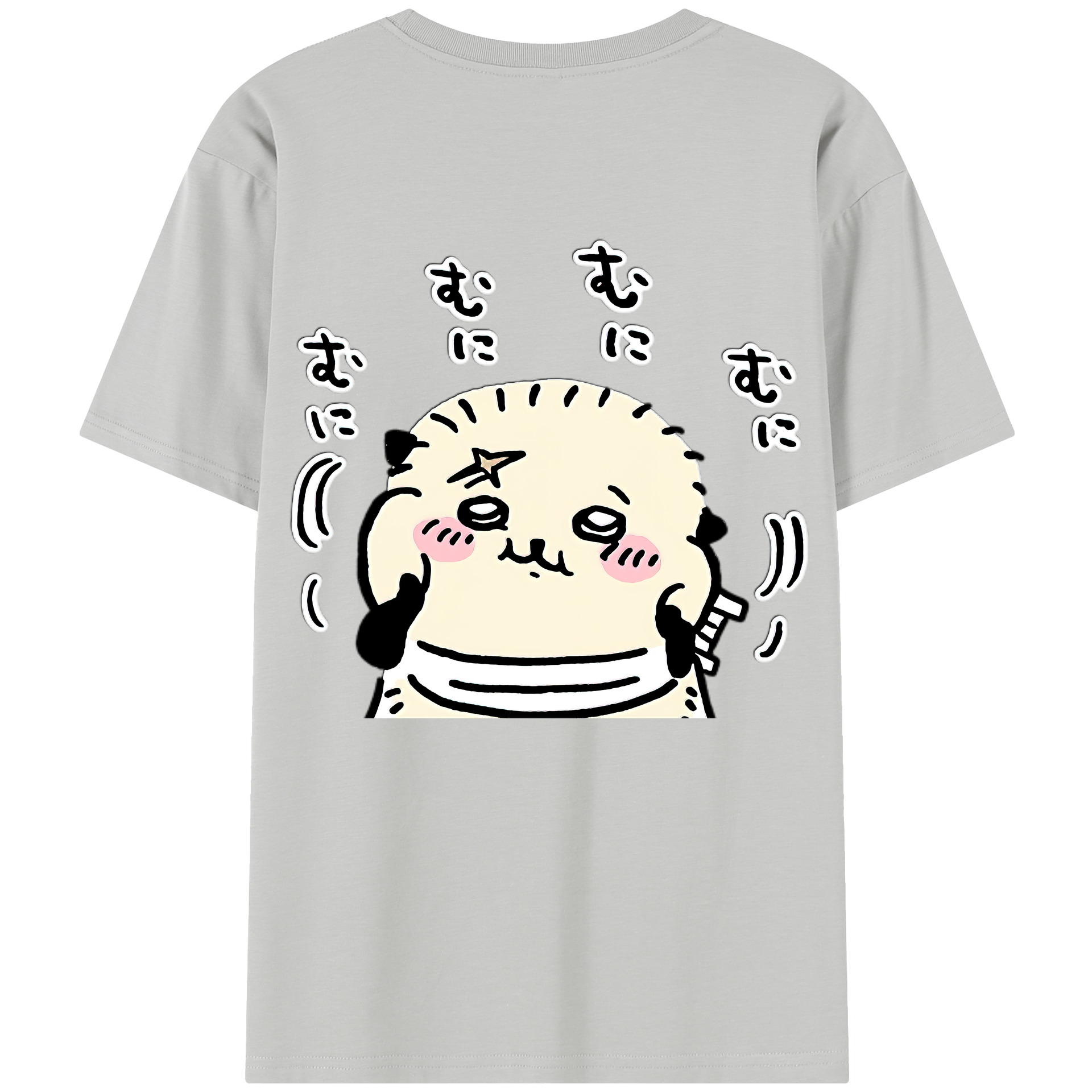 （画像用） ちいかわ ラッコ Chii-kawa Sea otter 綿100％半袖Tシャツ（背面プリント）