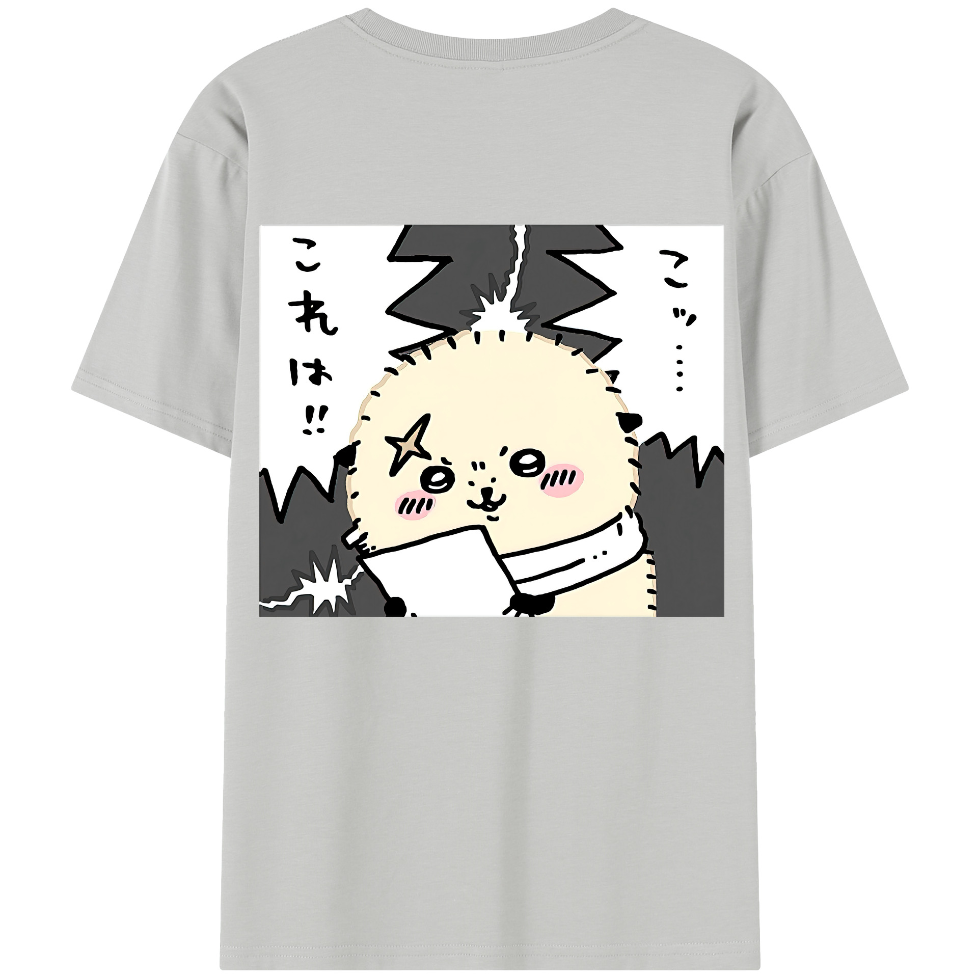 （画像用） ちいかわ ラッコ Chii-kawa Sea otter 綿100％半袖Tシャツ（背面プリント）