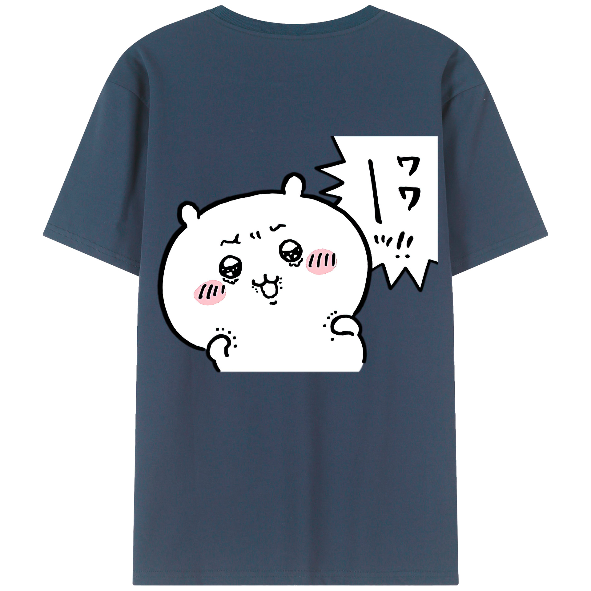 （画像用） ちいかわ ちいかわ Chii-kawa chiikawa 綿100％半袖Tシャツ（背面プリント）