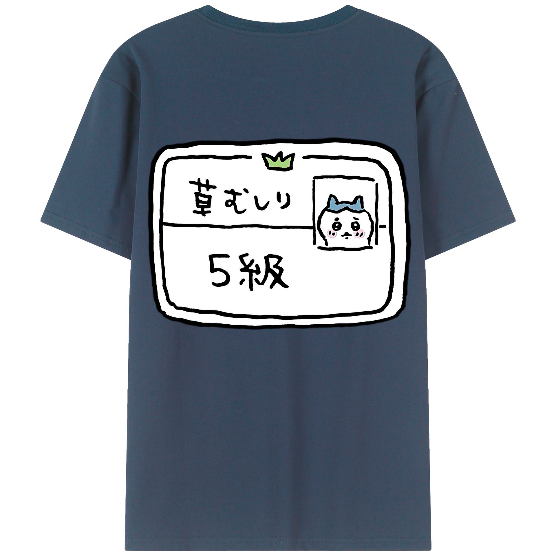 （画像用） ちいかわ ハチワレ Chii-kawa hachiware 綿100％半袖Tシャツ（背面プリント）