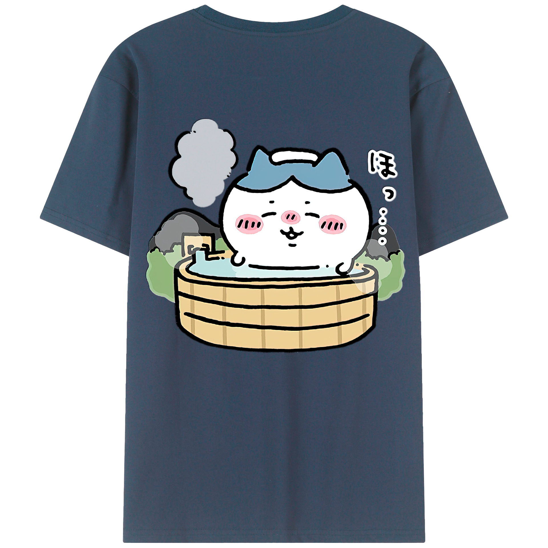 （画像用） ちいかわ ハチワレ Chii-kawa hachiware 綿100％半袖Tシャツ（背面プリント）