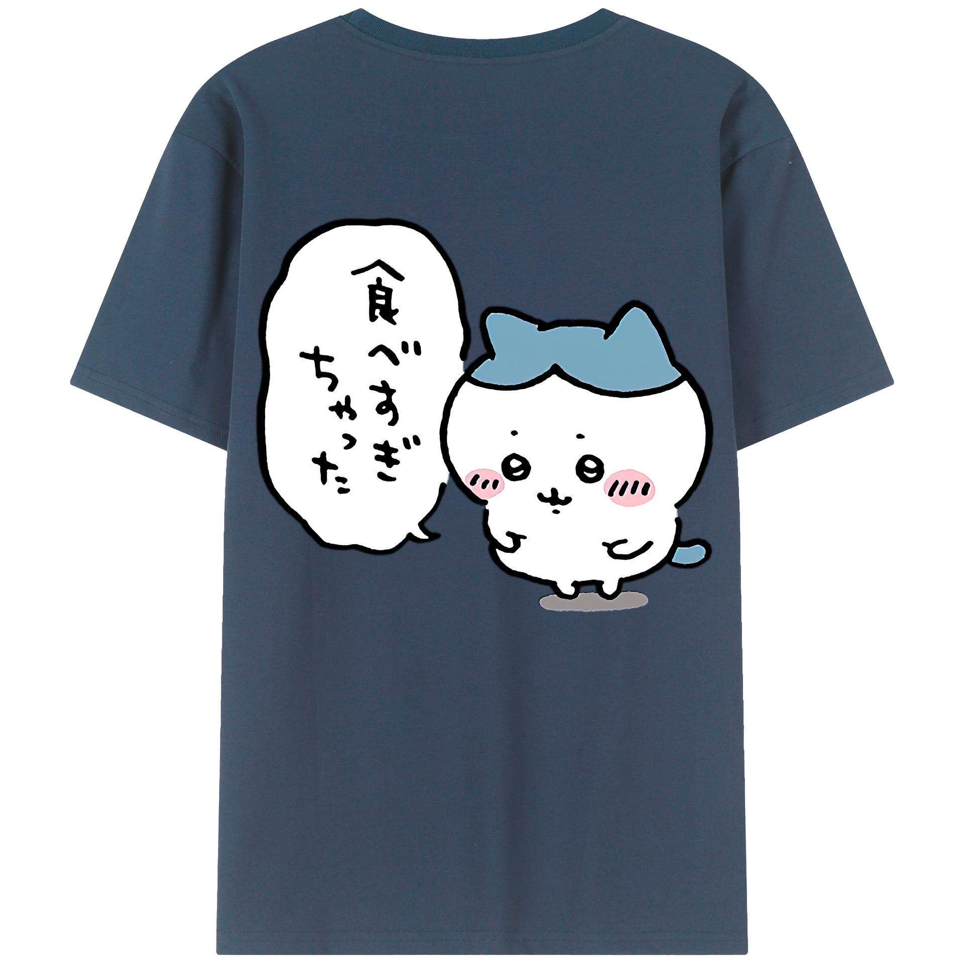 （画像用） ちいかわ ハチワレ Chii-kawa hachiware 綿100％半袖Tシャツ（背面プリント）