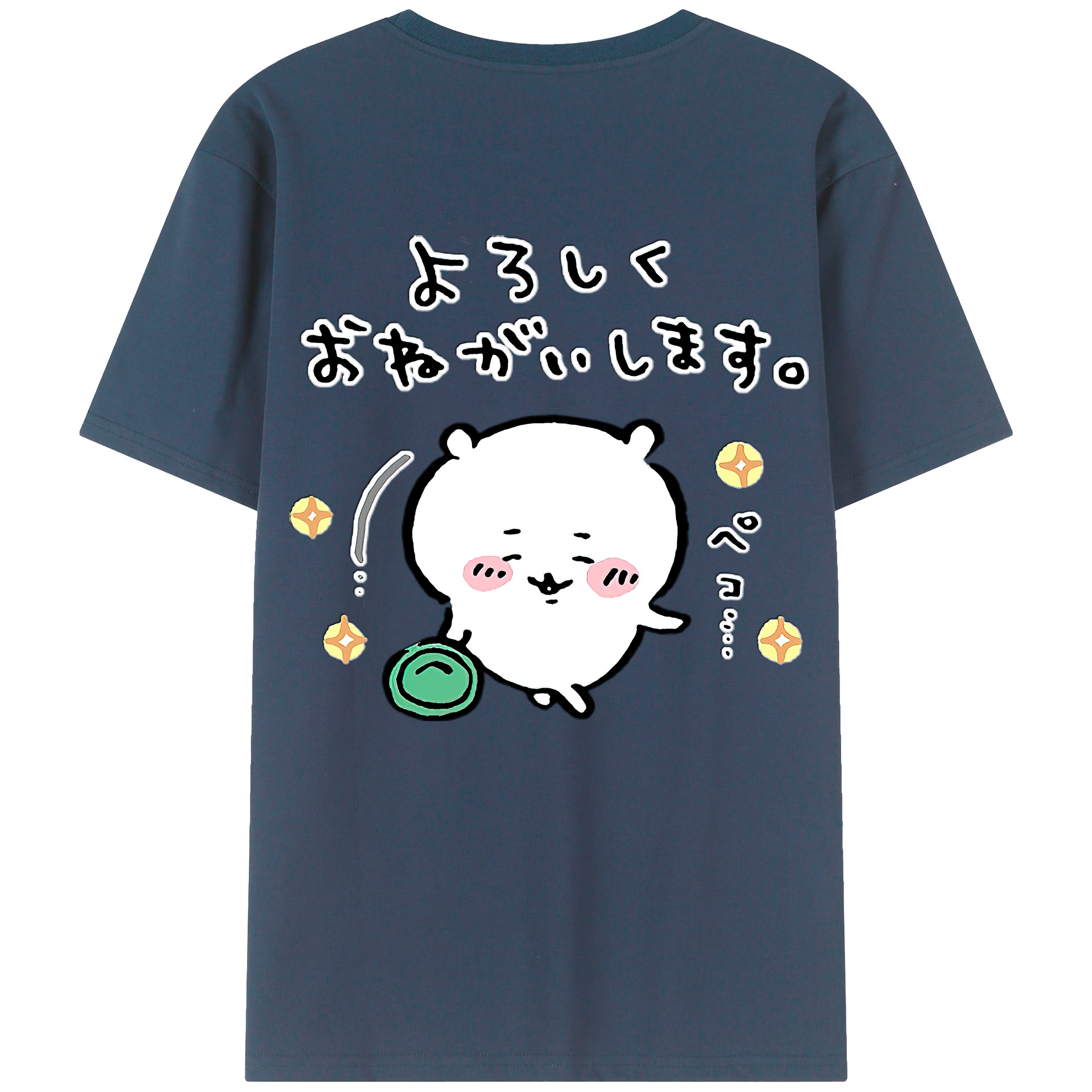 （画像用） ちいかわ ちいかわ Chii-kawa chiikawa 綿100％半袖Tシャツ（背面プリント）
