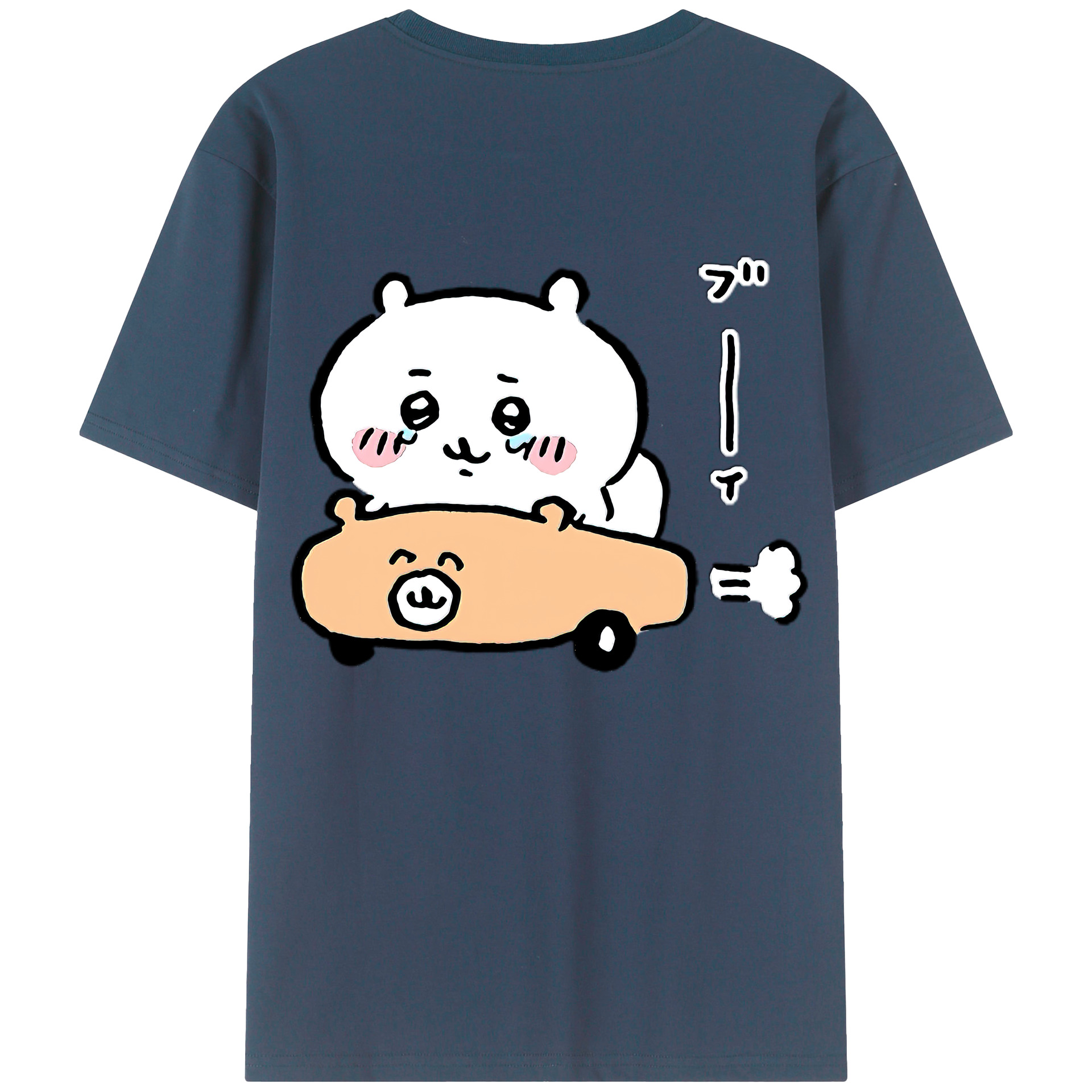 （画像用） ちいかわ ちいかわ Chii-kawa chiikawa 綿100％半袖Tシャツ（背面プリント）