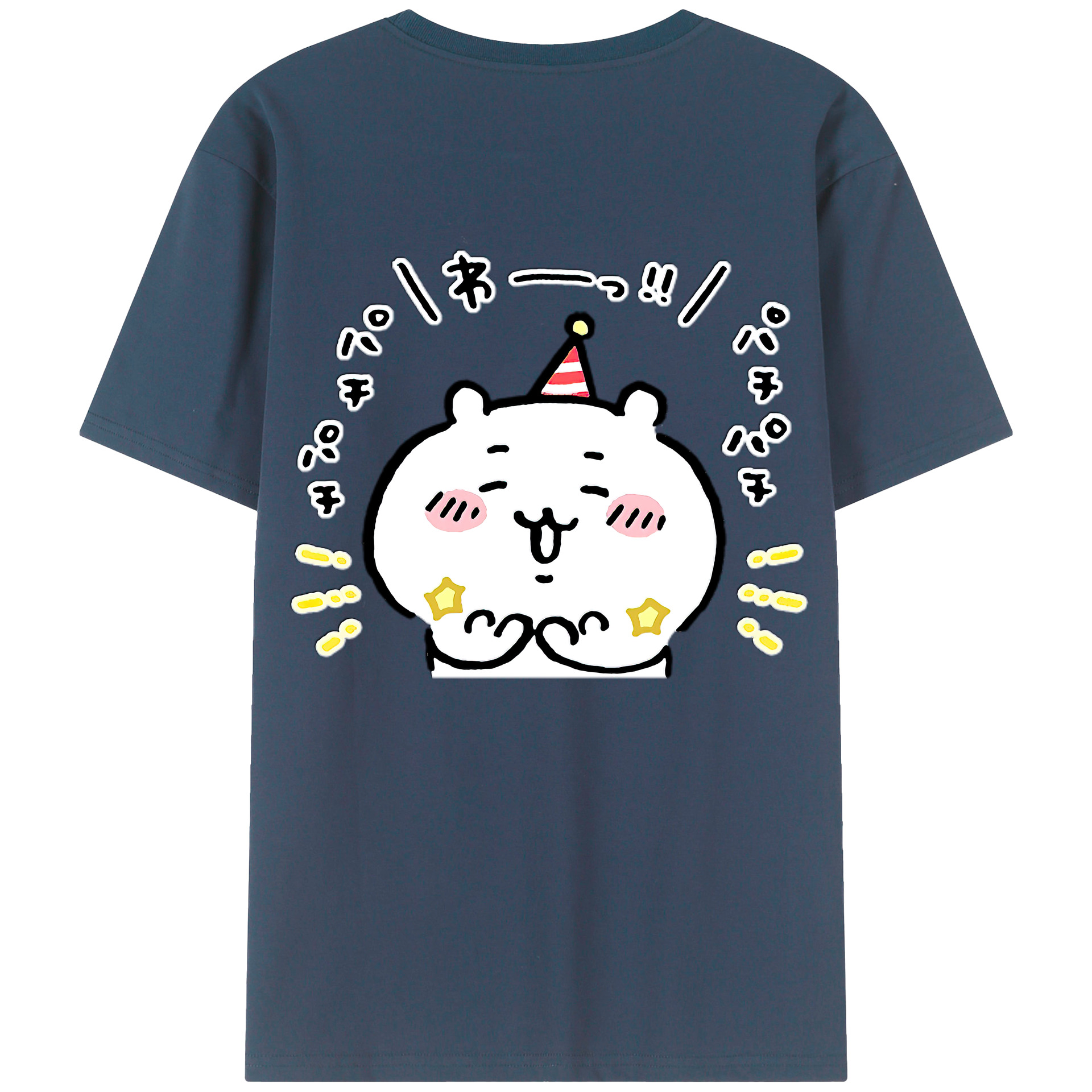 （画像用） ちいかわ ちいかわ Chii-kawa chiikawa 綿100％半袖Tシャツ（背面プリント）