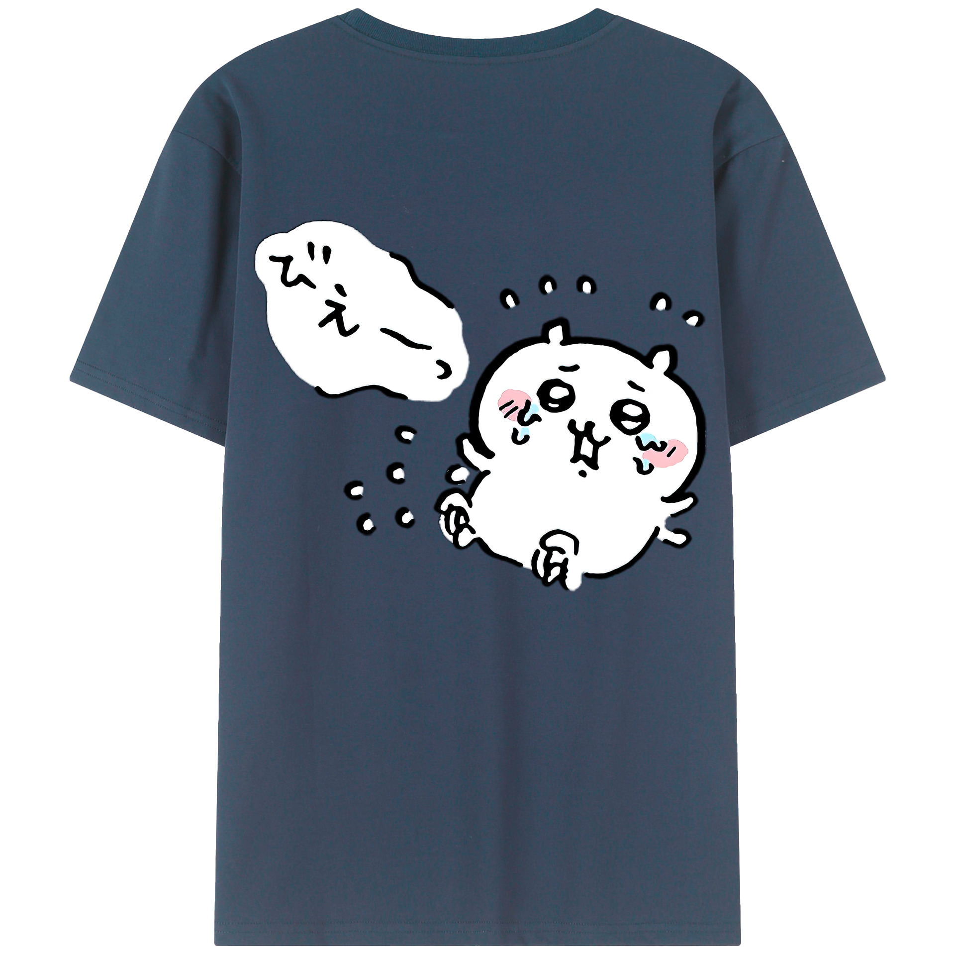 （画像用） ちいかわ ちいかわ Chii-kawa chiikawa 綿100％半袖Tシャツ（背面プリント）