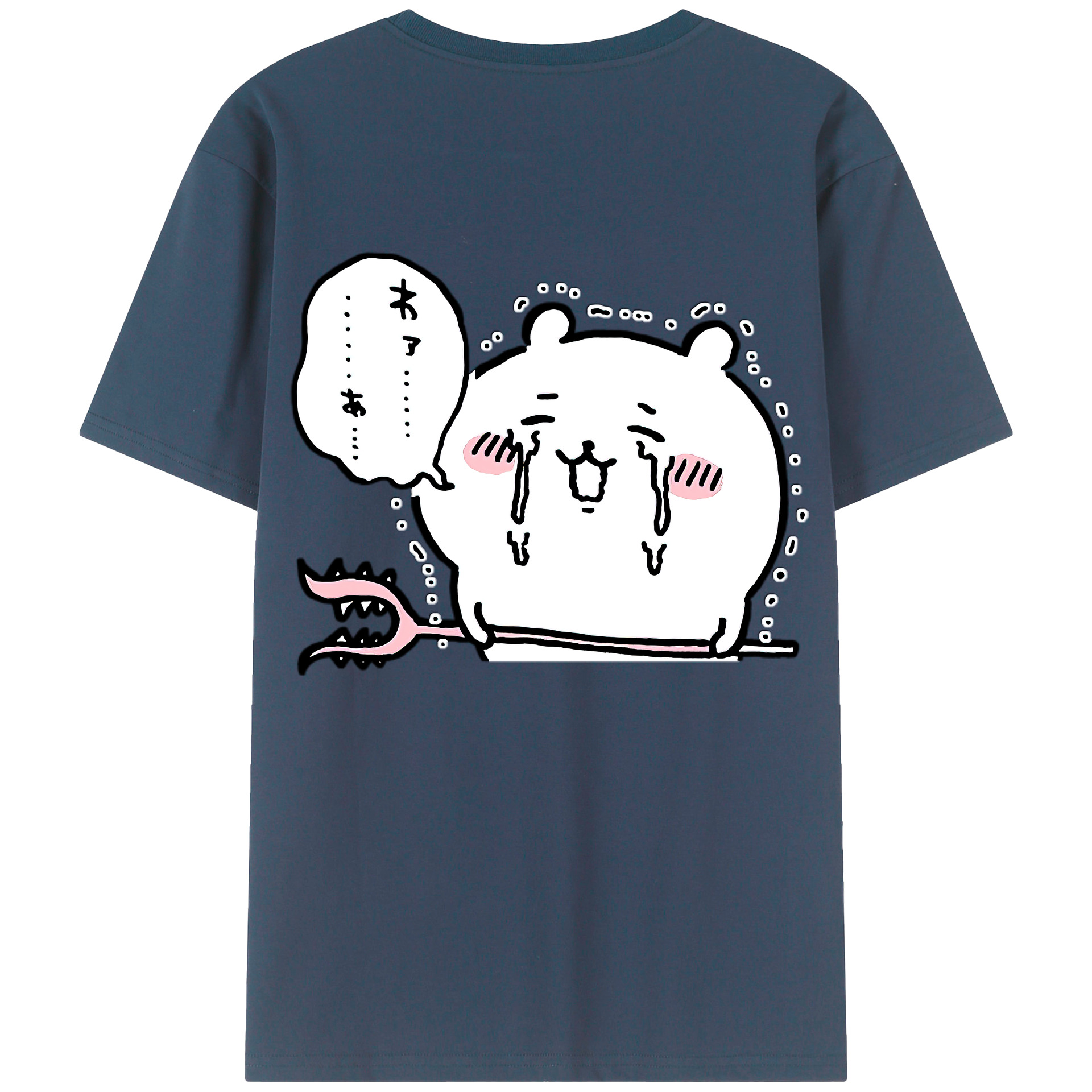 （画像用） ちいかわ ちいかわ Chii-kawa chiikawa 綿100％半袖Tシャツ（背面プリント）